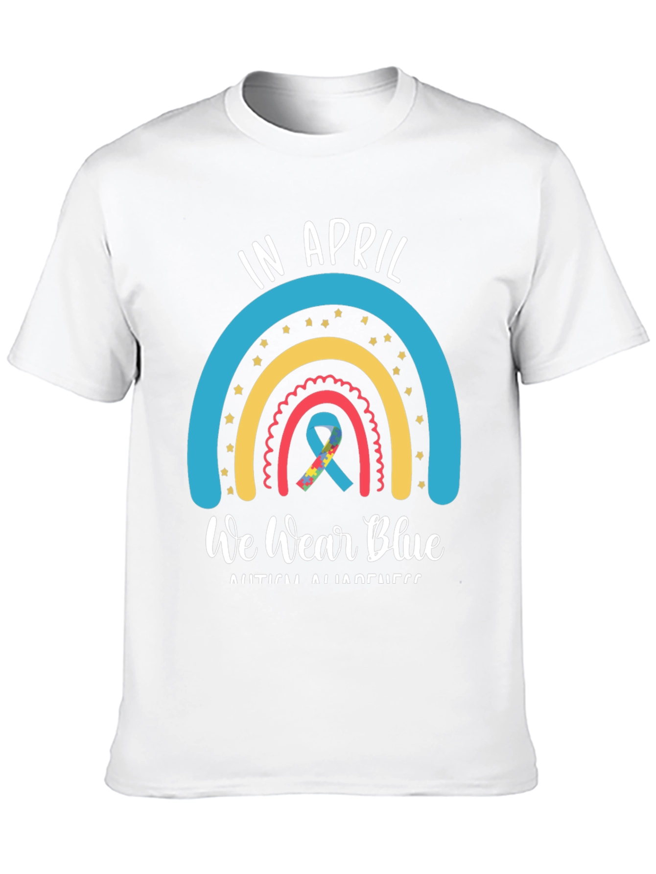 In April We Wear Blue Autism Awareness T-Shirt