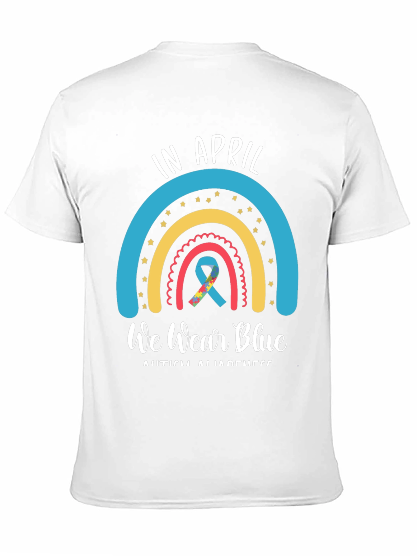 In April We Wear Blue Autism Awareness T-Shirt