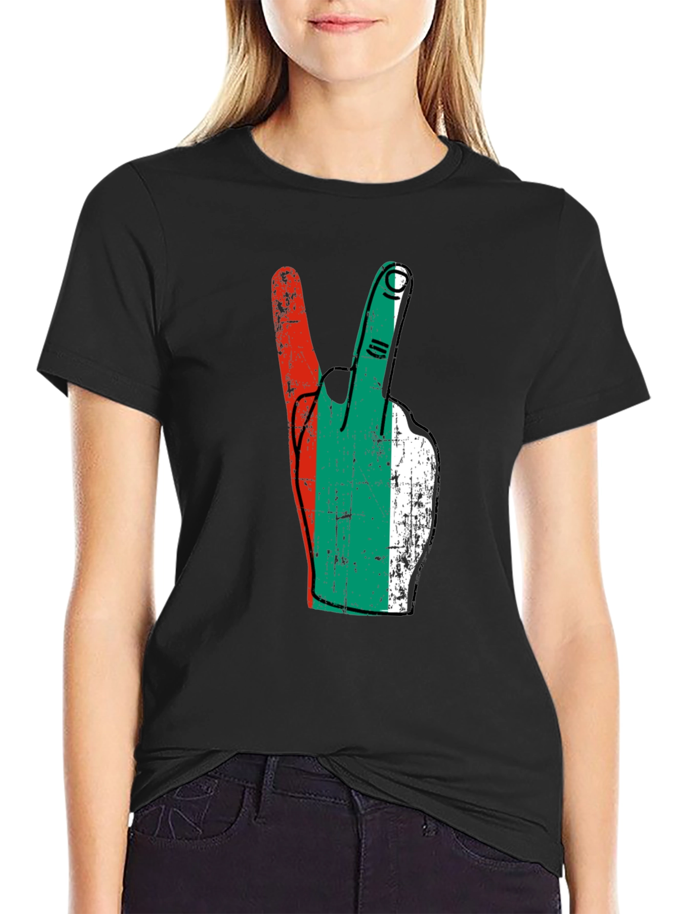 Bulgaria Flag Peace Sign T-Shirt