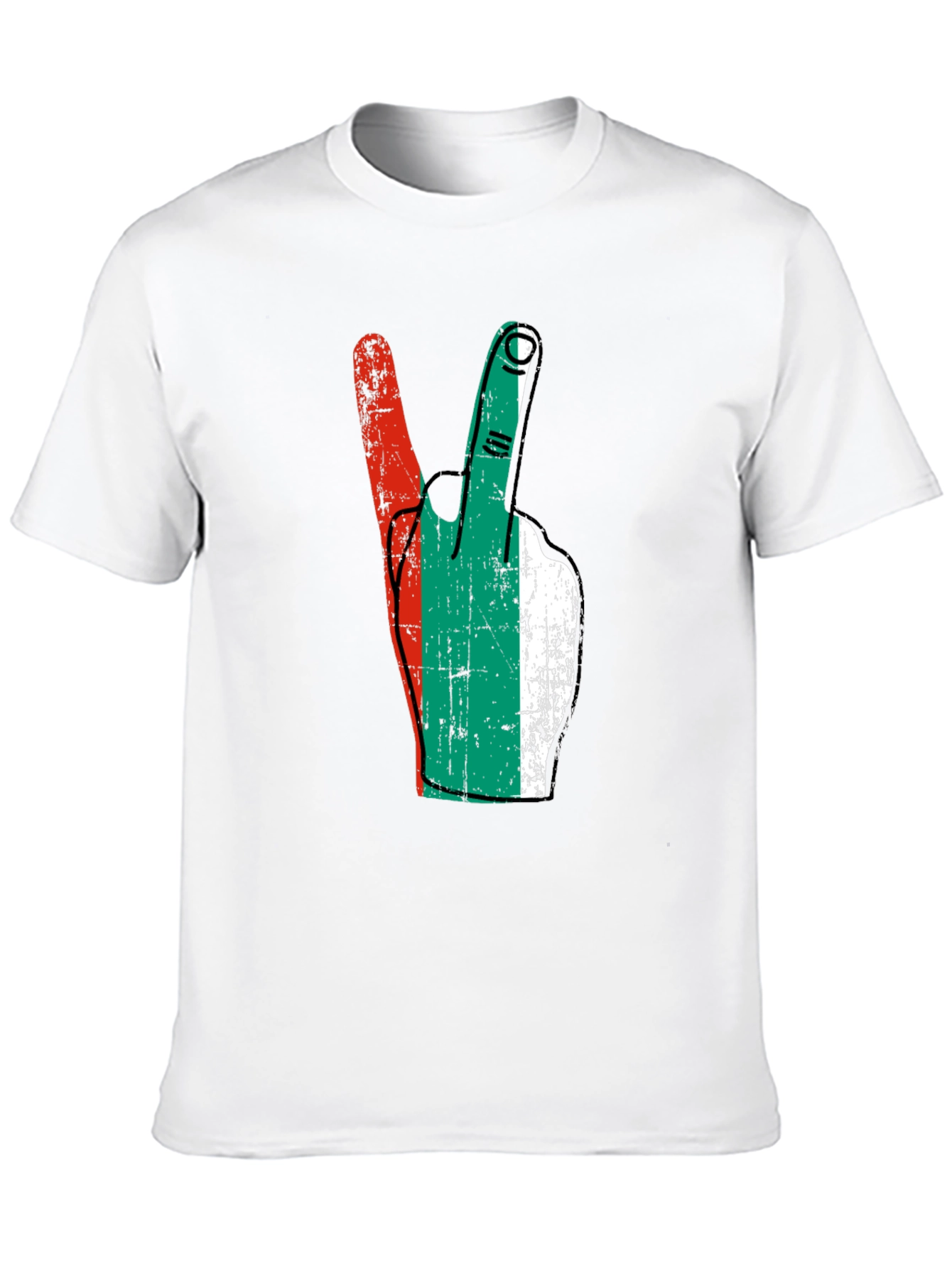Bulgaria Flag Peace Sign T-Shirt
