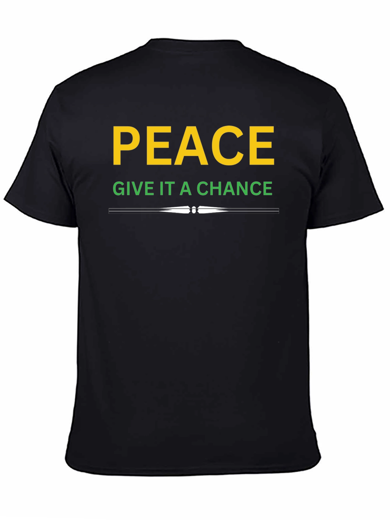 Peace Give It A Chance T-Shirt - Black