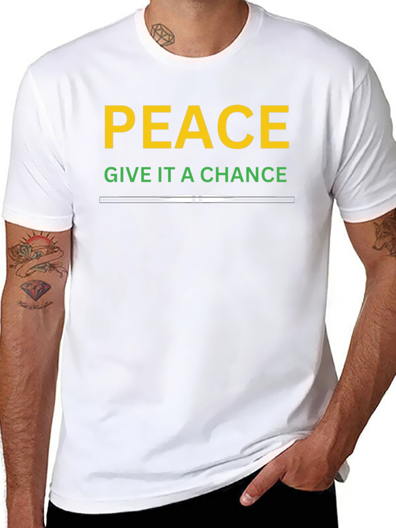 Peace Give It A Chance T-Shirt - Black