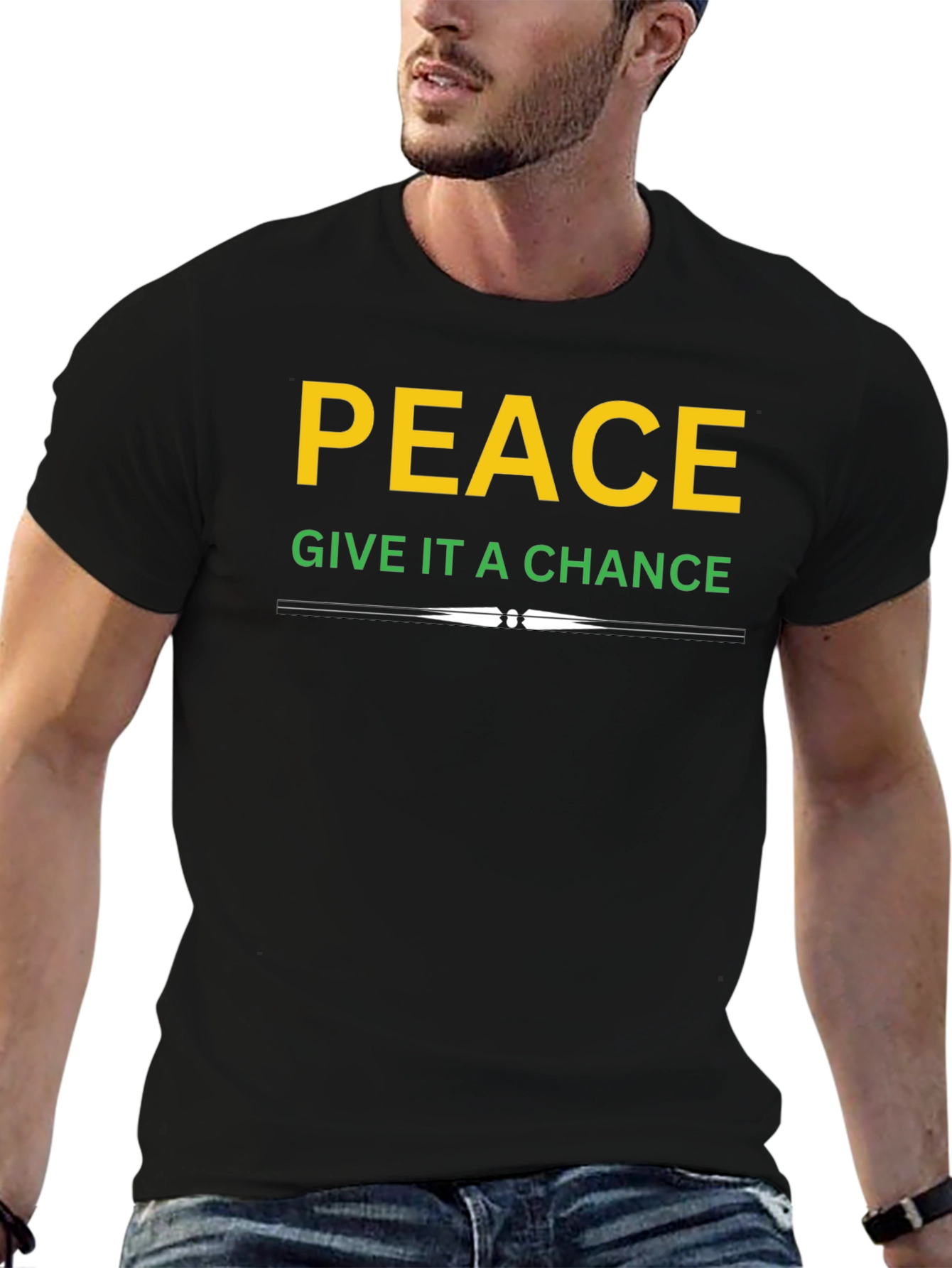 Peace Give It A Chance T-Shirt - Black
