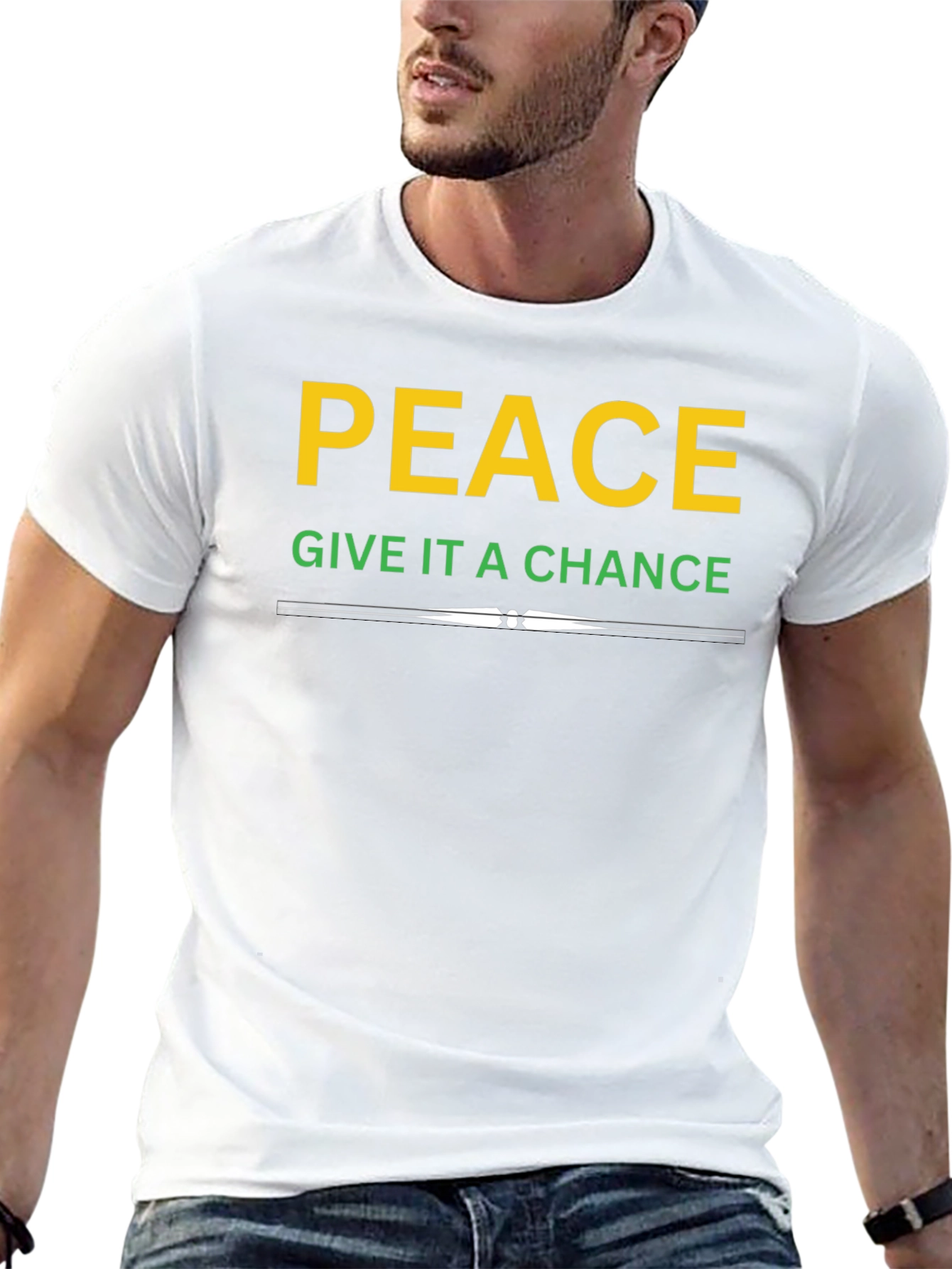 Peace Give It A Chance T-Shirt - Black