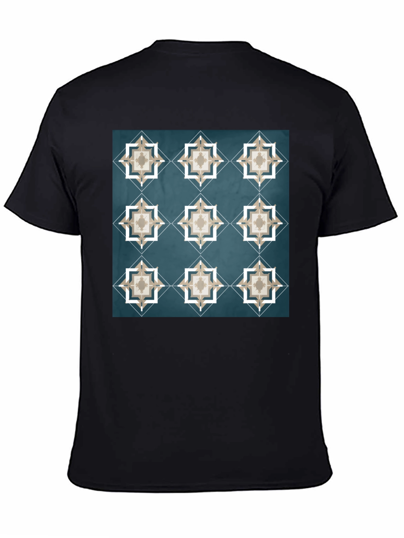 Geometric Star Pattern Tee - Modern Stylish Design