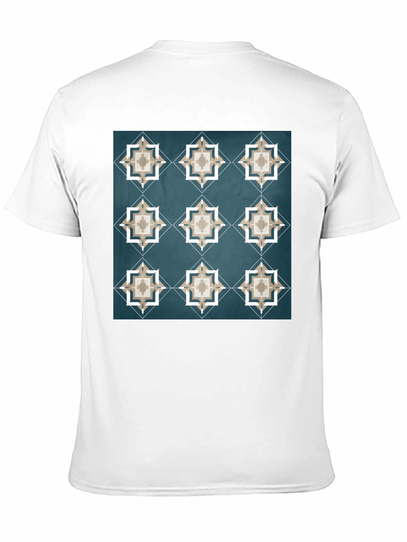 Geometric Star Pattern Tee - Modern Stylish Design