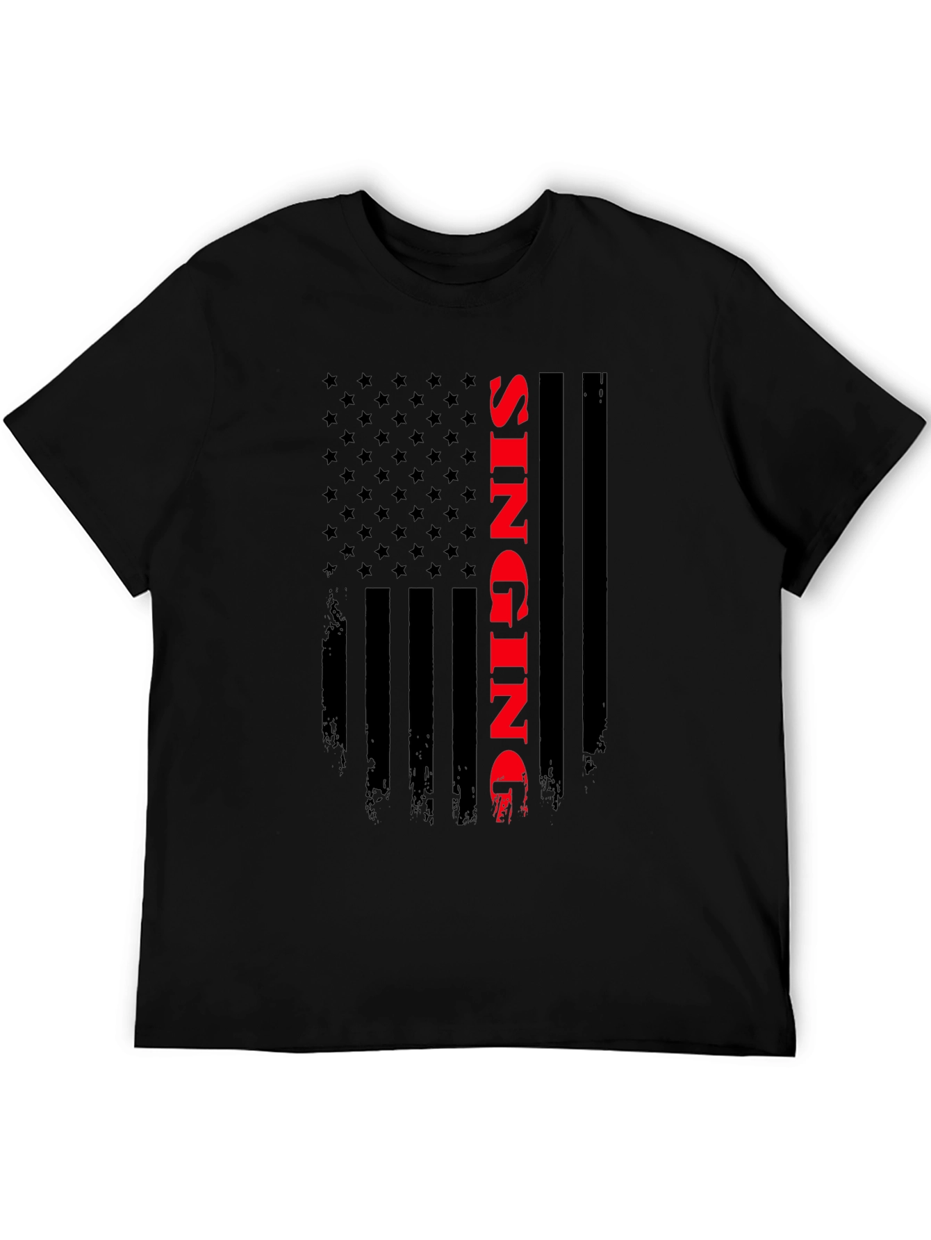 Singing USA Flag Graphic T-Shirt