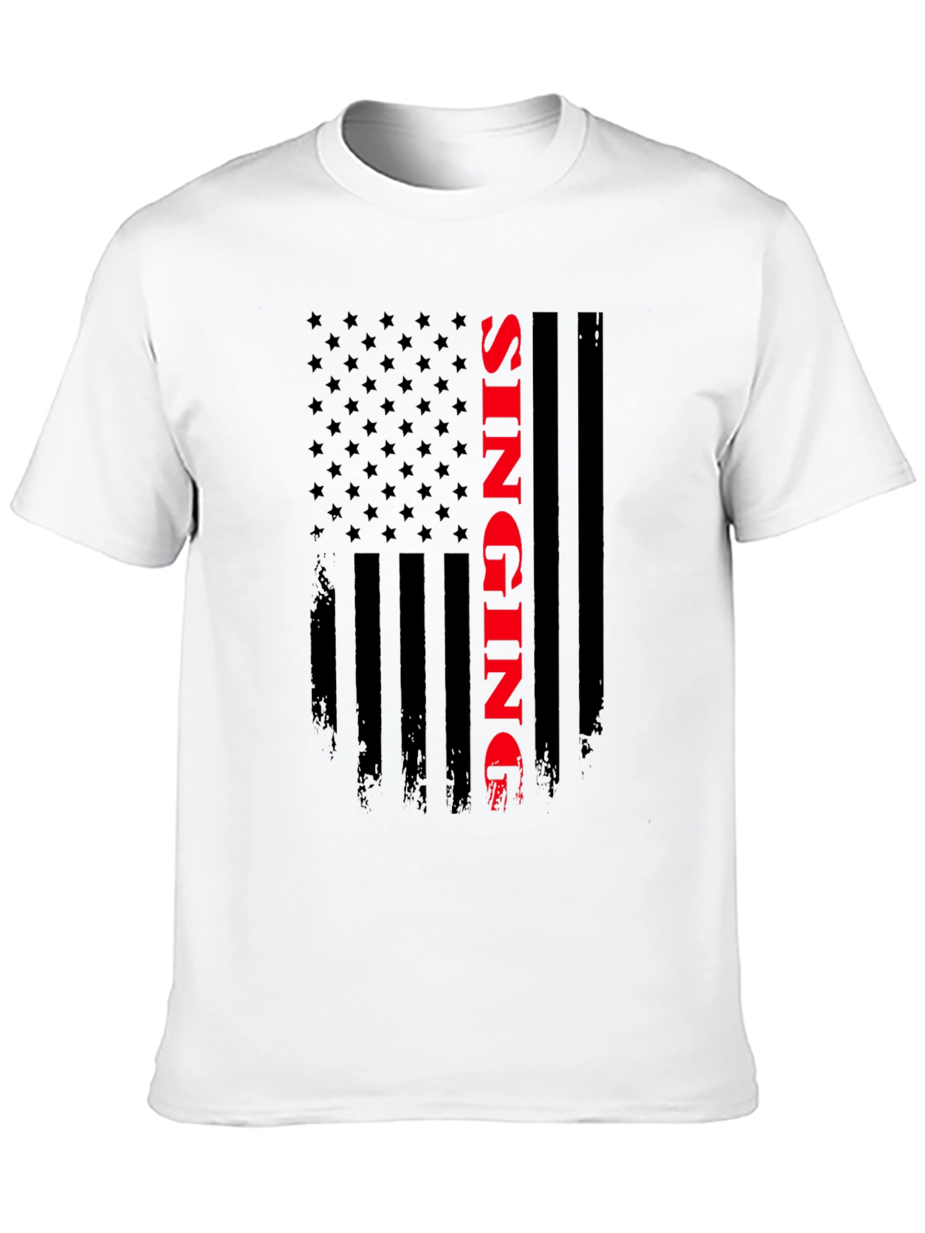 Singing USA Flag Graphic T-Shirt