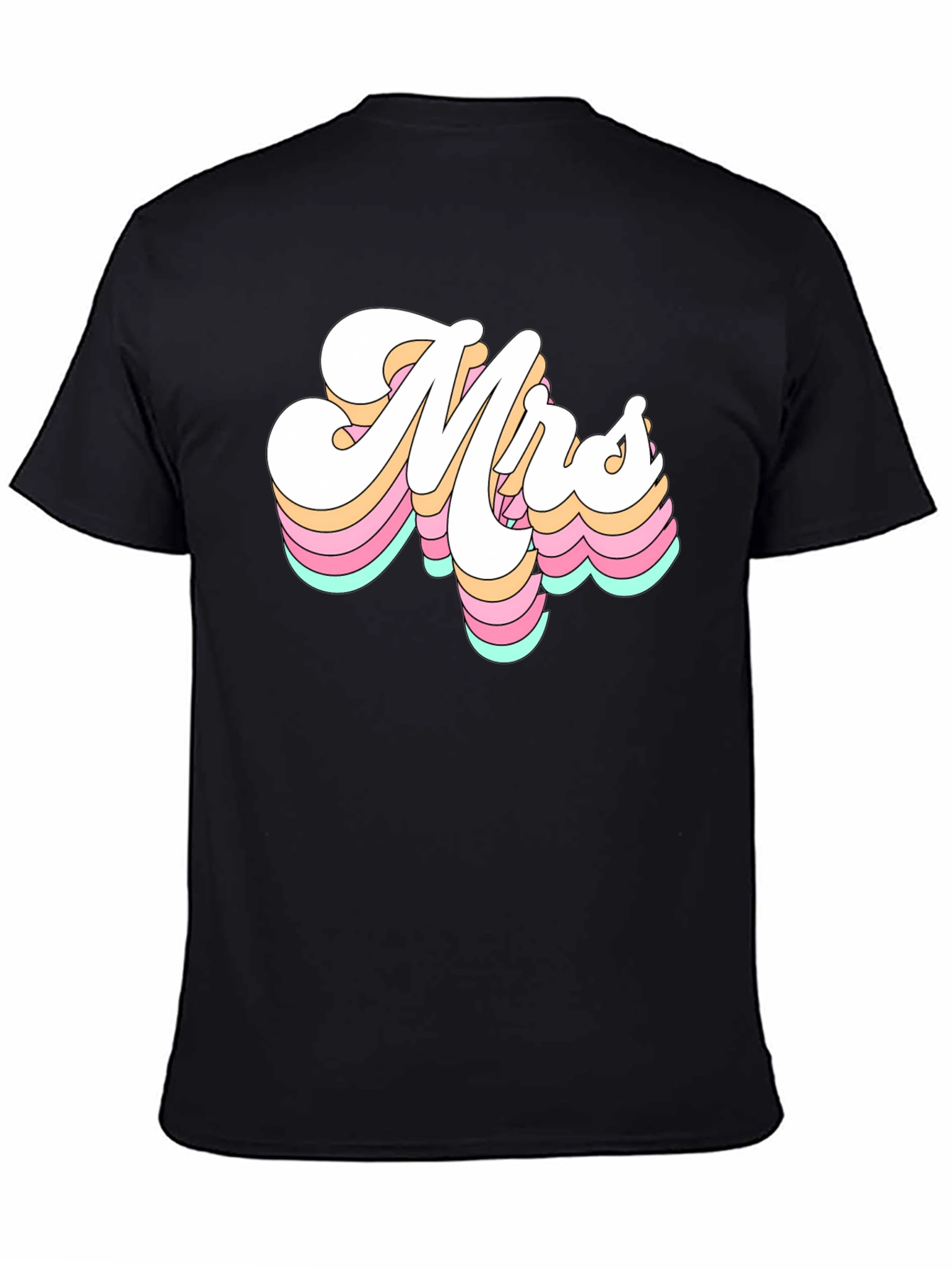 Retro Mrs. Graphic Tee - Black