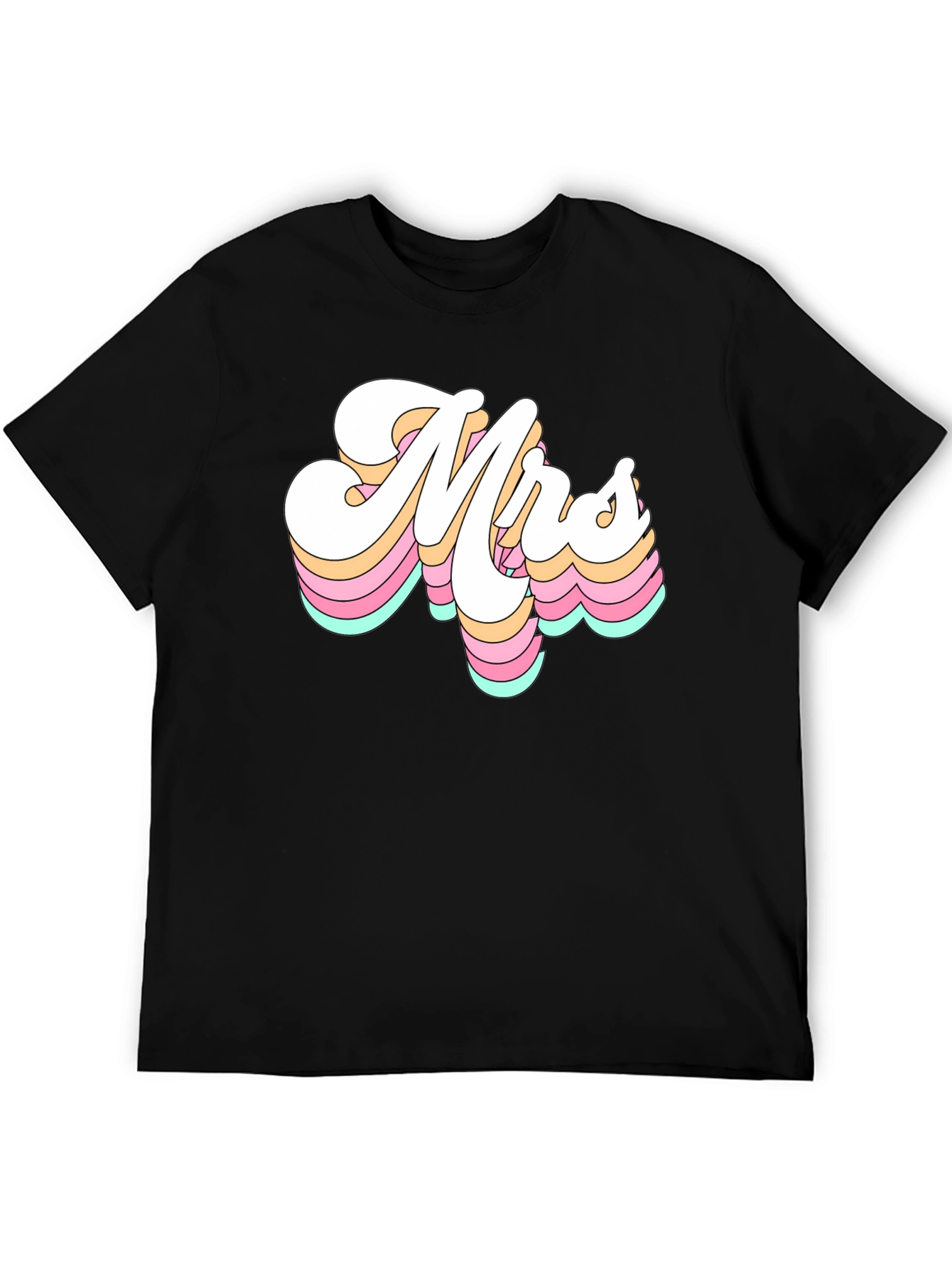 Retro Mrs. Graphic Tee - Black