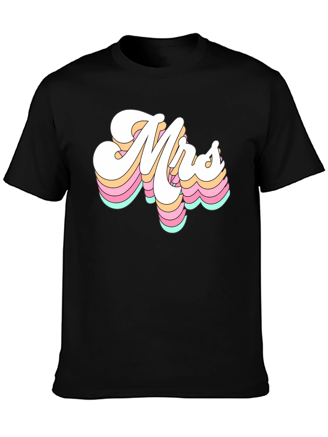 Retro Mrs. Graphic Tee - Black