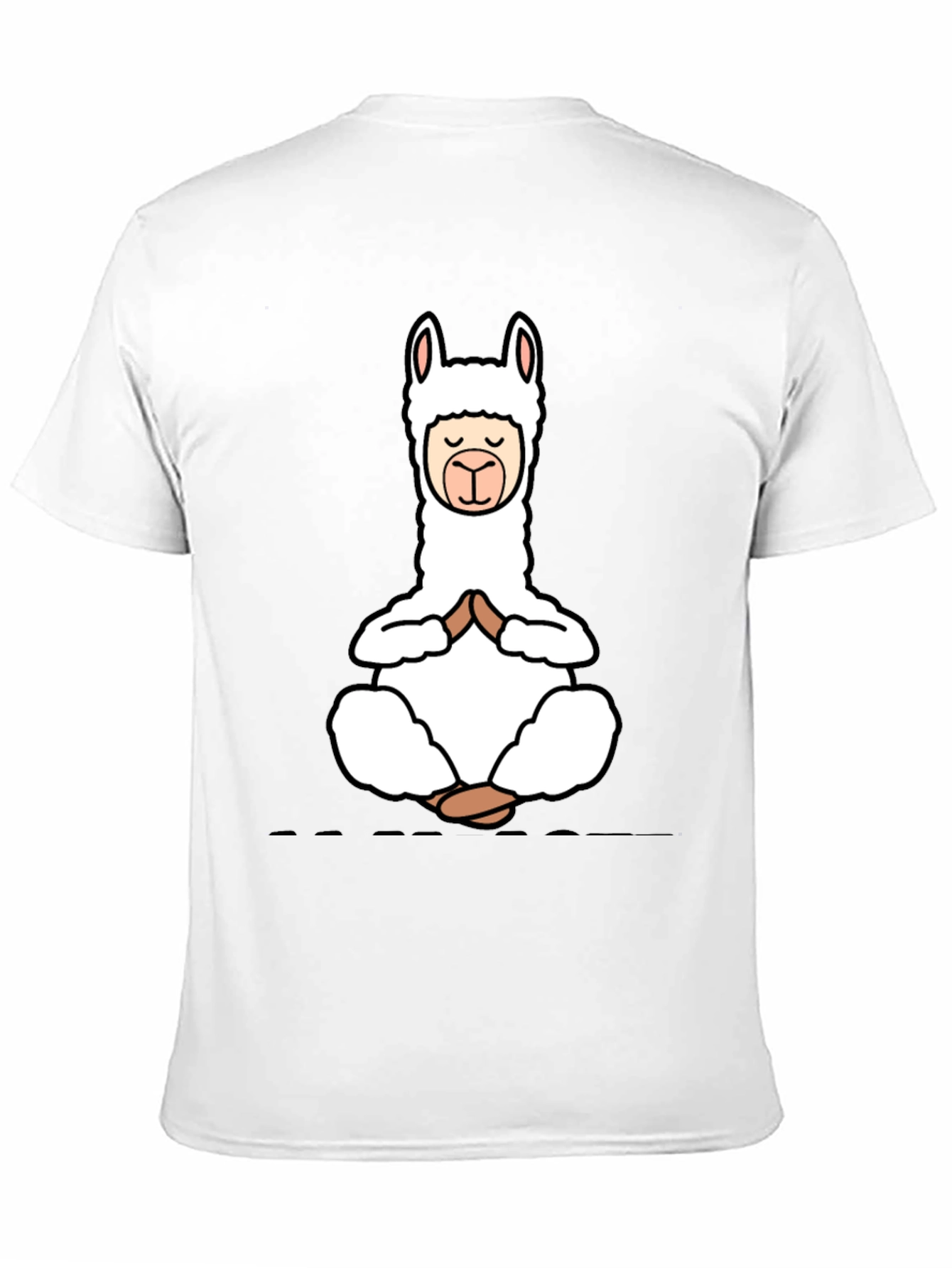 Yoga Llama Black T-Shirt - Meditation Design