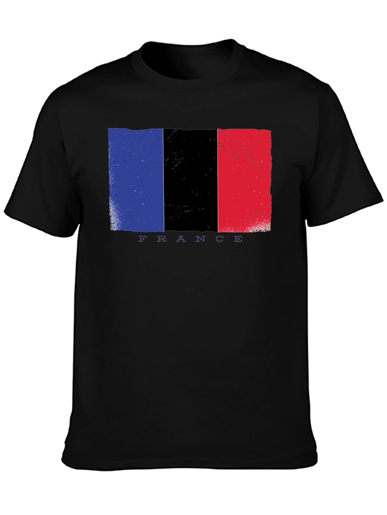 France Flag Graphic T-Shirt - Black
