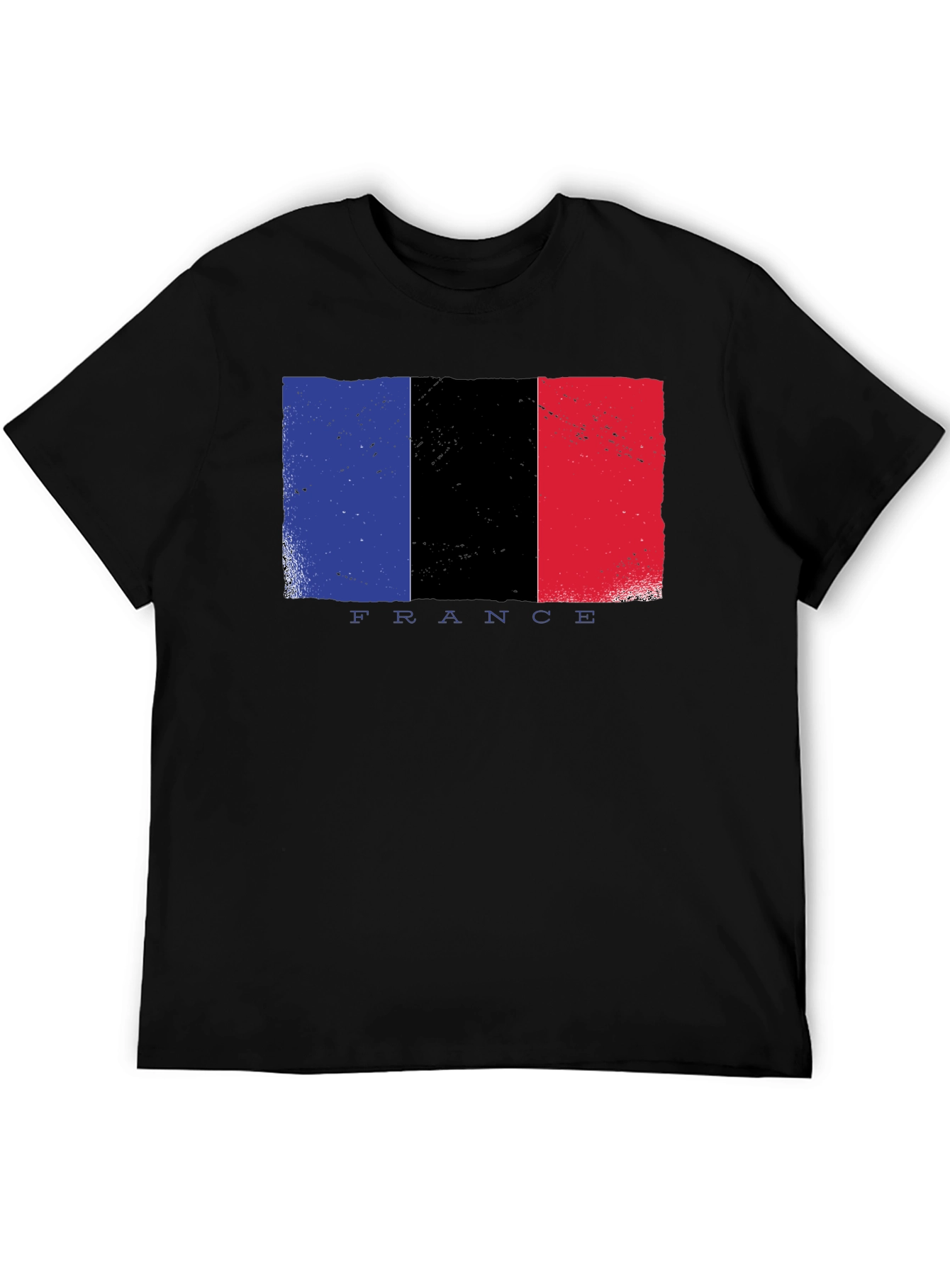 France Flag Graphic T-Shirt - Black