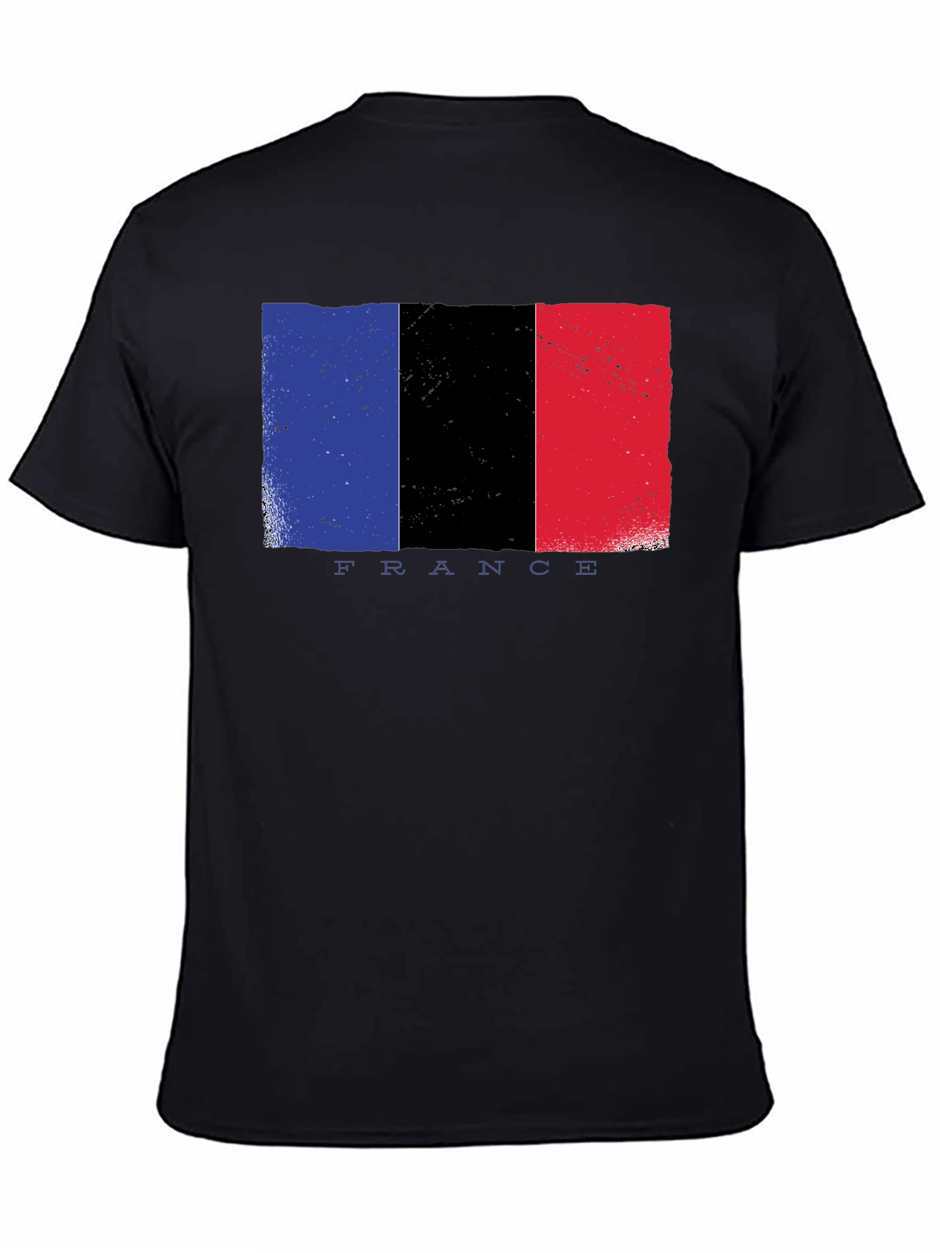 France Flag Graphic T-Shirt - Black