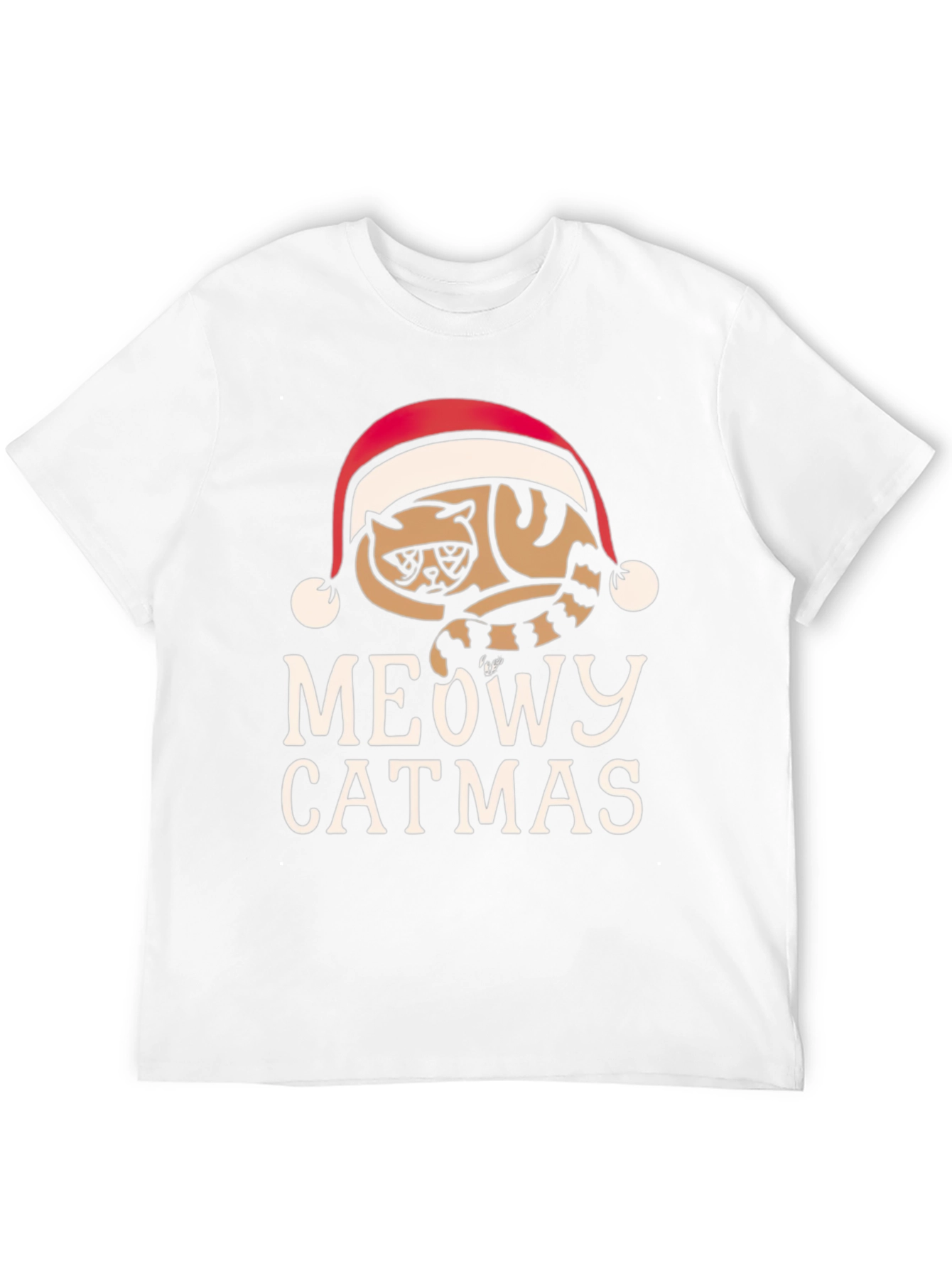 Meowy Catmas T-Shirt - Holiday Cat Lover Tee
