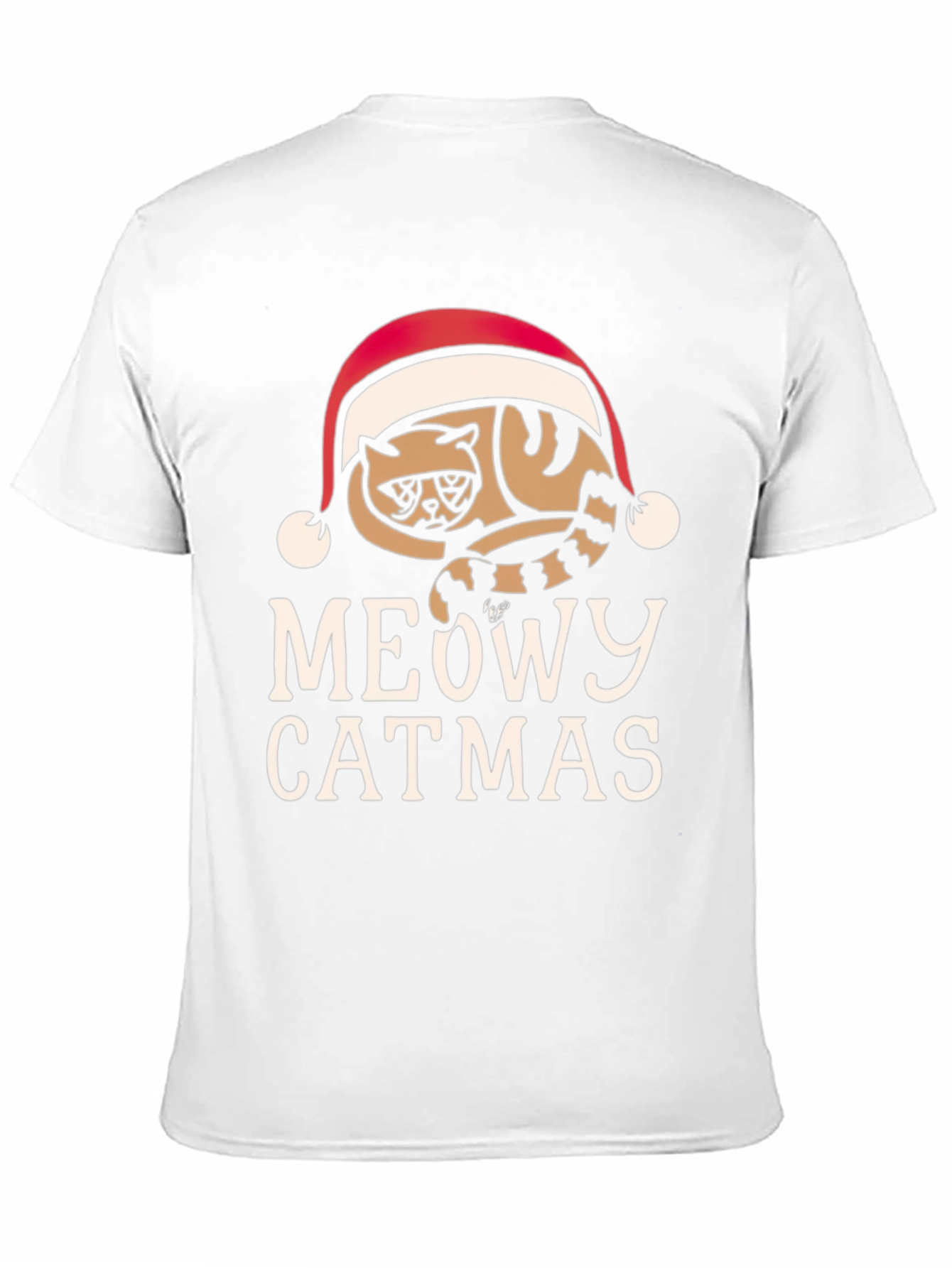 Meowy Catmas T-Shirt - Holiday Cat Lover Tee
