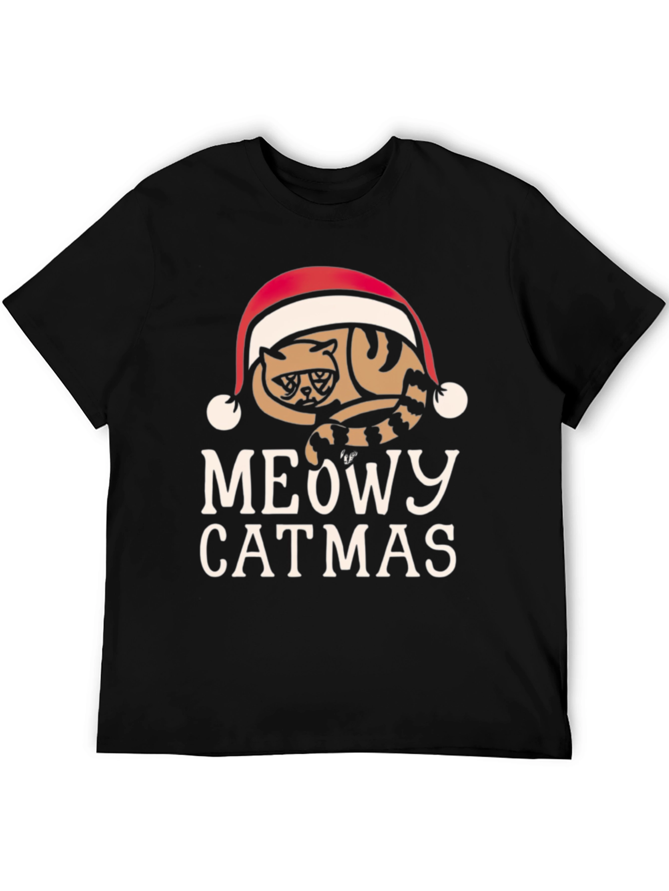 Meowy Catmas T-Shirt - Holiday Cat Lover Tee