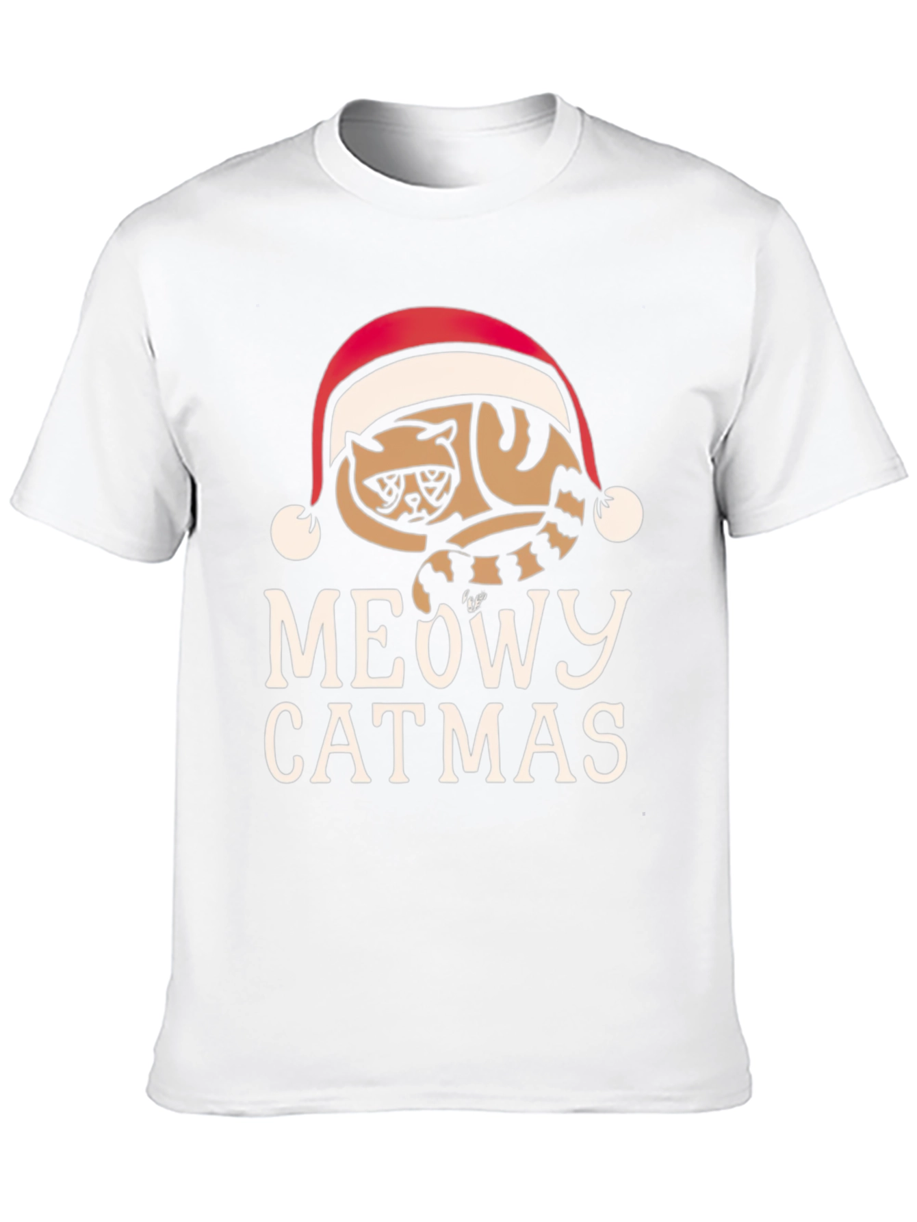 Meowy Catmas T-Shirt - Holiday Cat Lover Tee