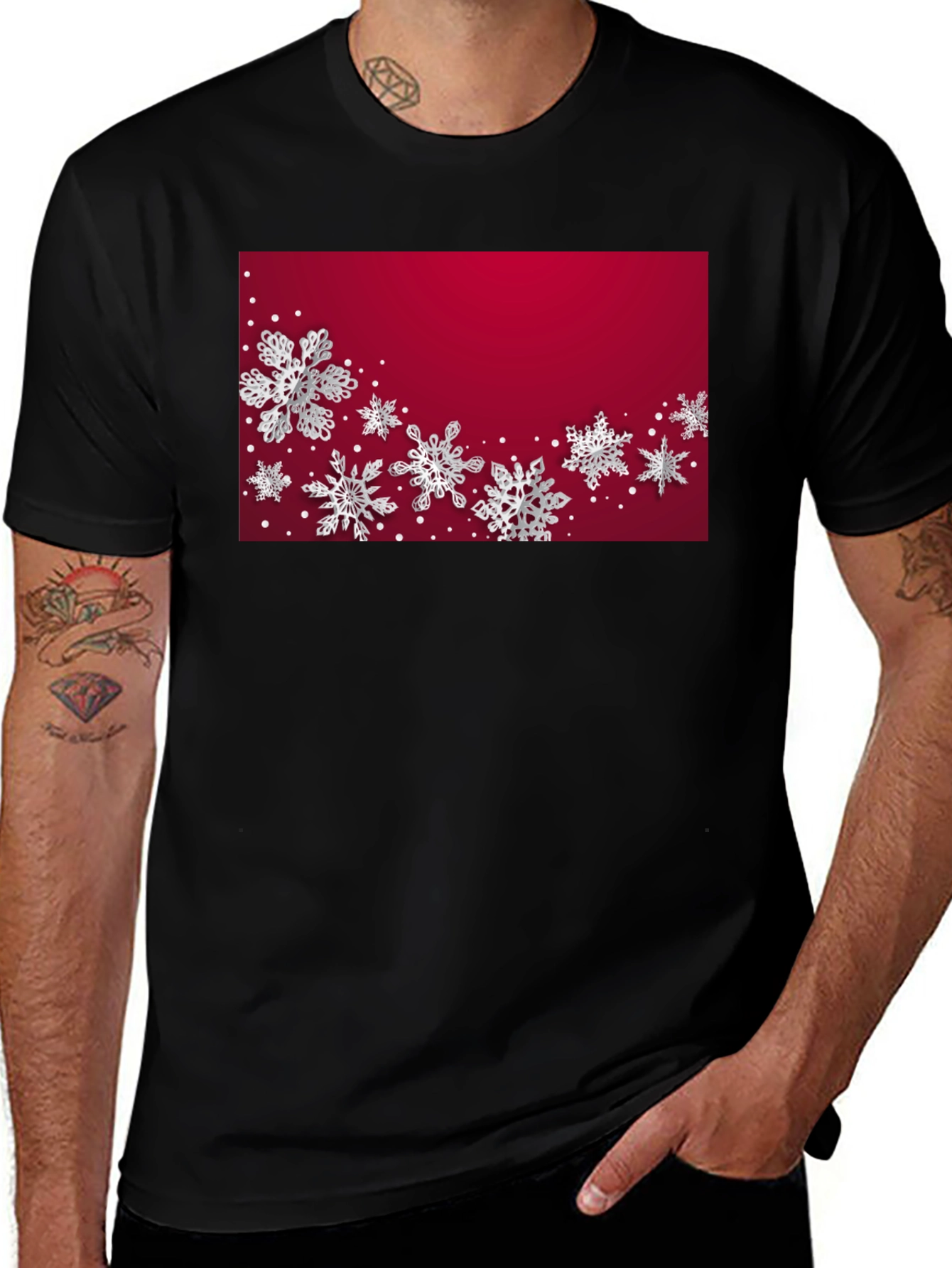 Winter Snowflake Graphic Tee - Stylish Holiday Apparel