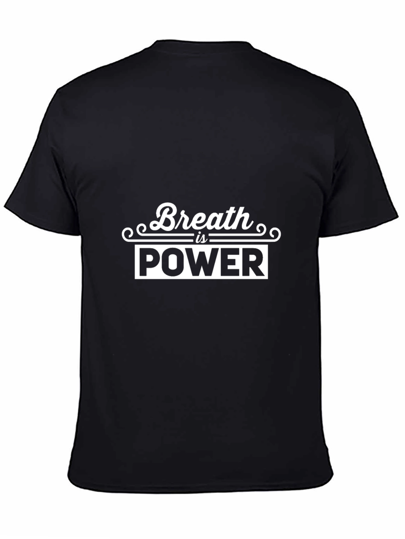Breath is Power Black Graphic Tee