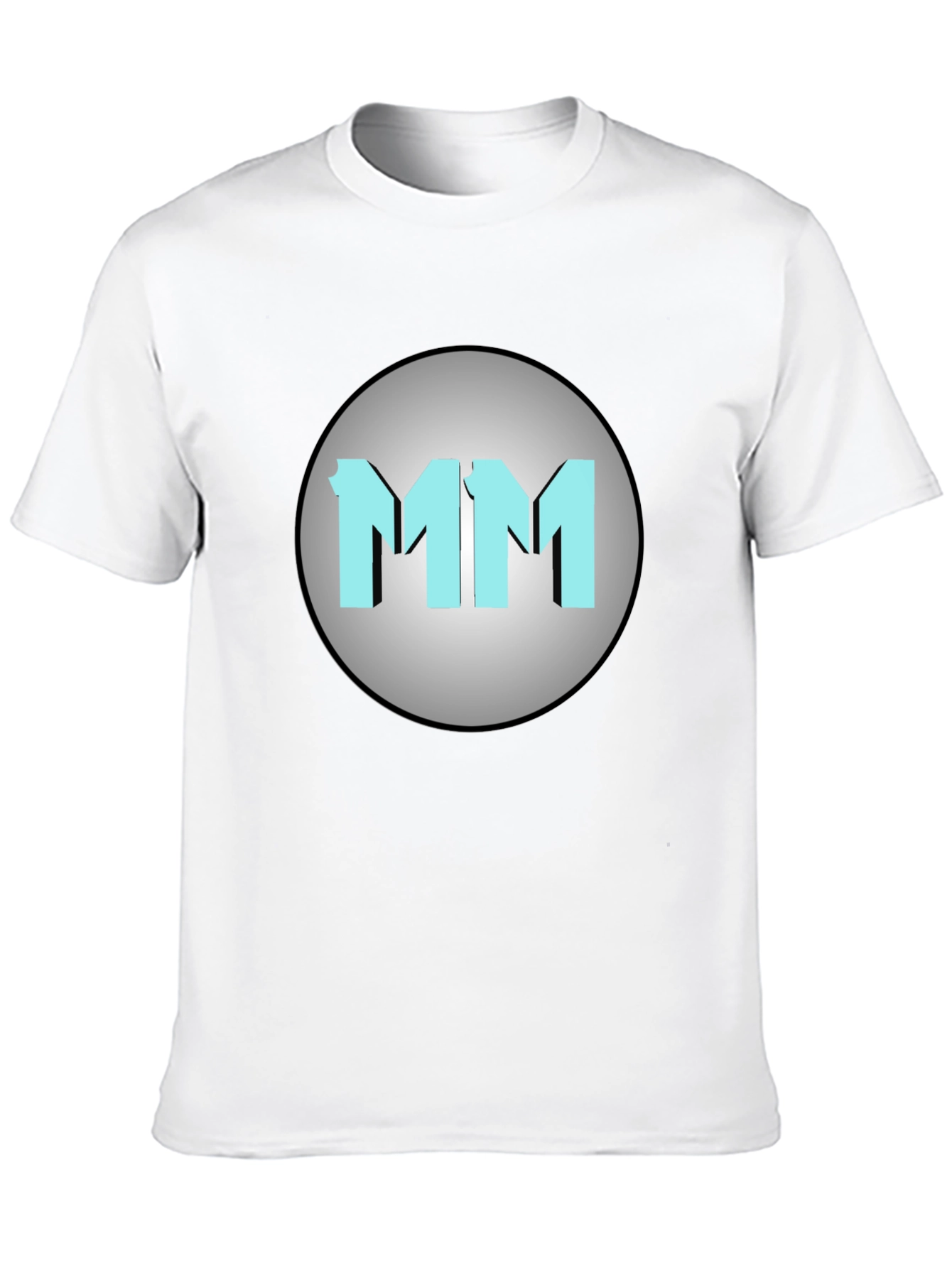 Mens Black MM Graphic Print Crew Neck T-Shirt