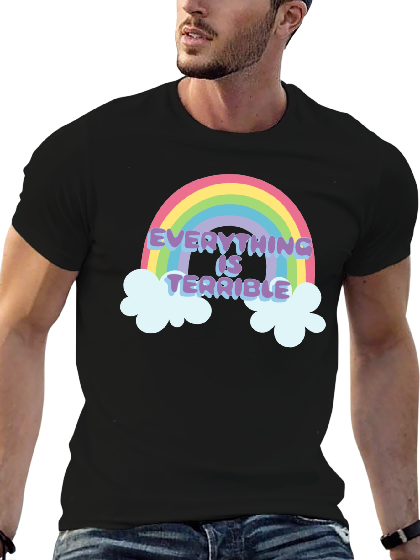 Everything is Terrible Rainbow Graphic T-Shirt