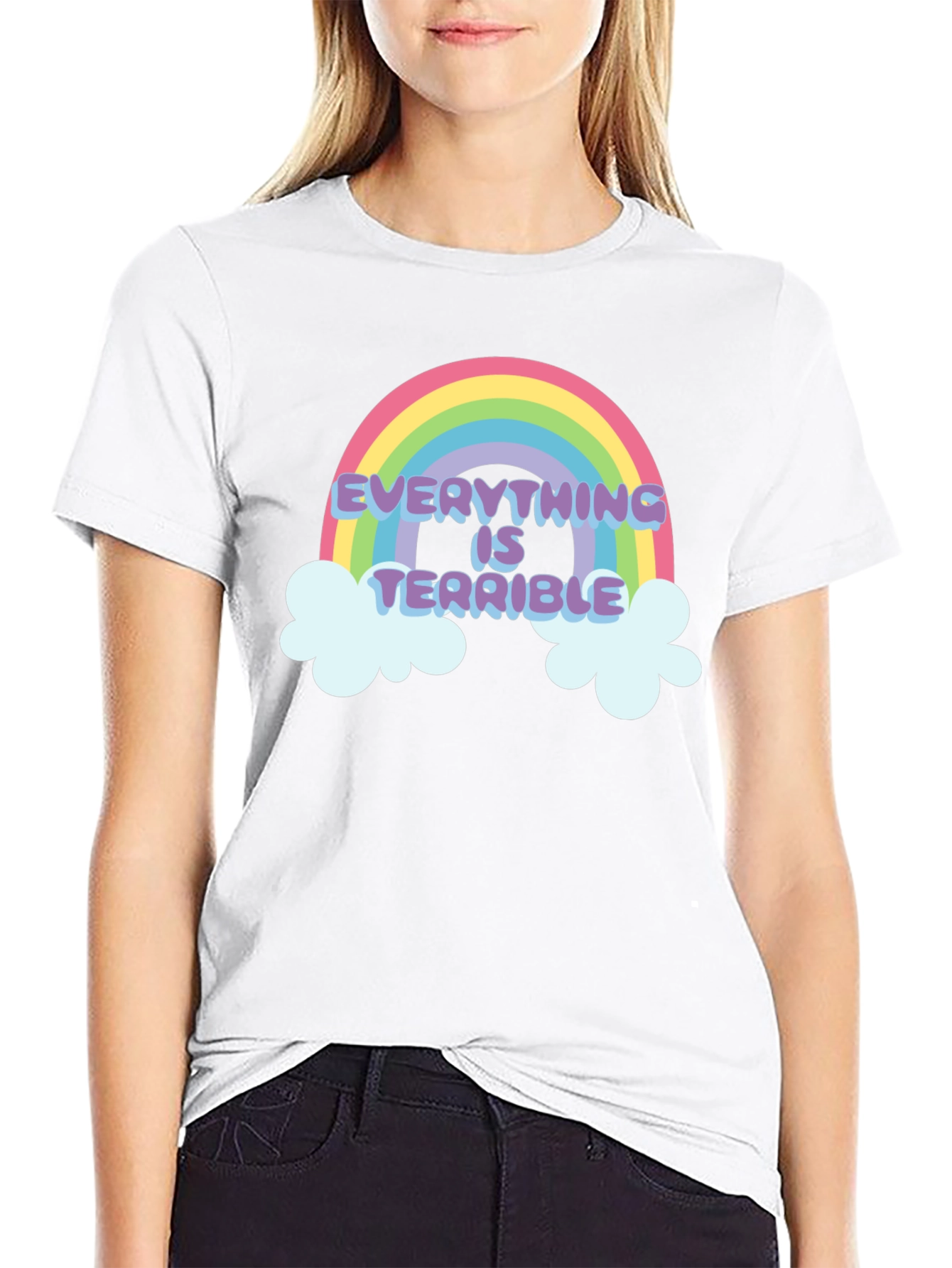 Everything is Terrible Rainbow Graphic T-Shirt