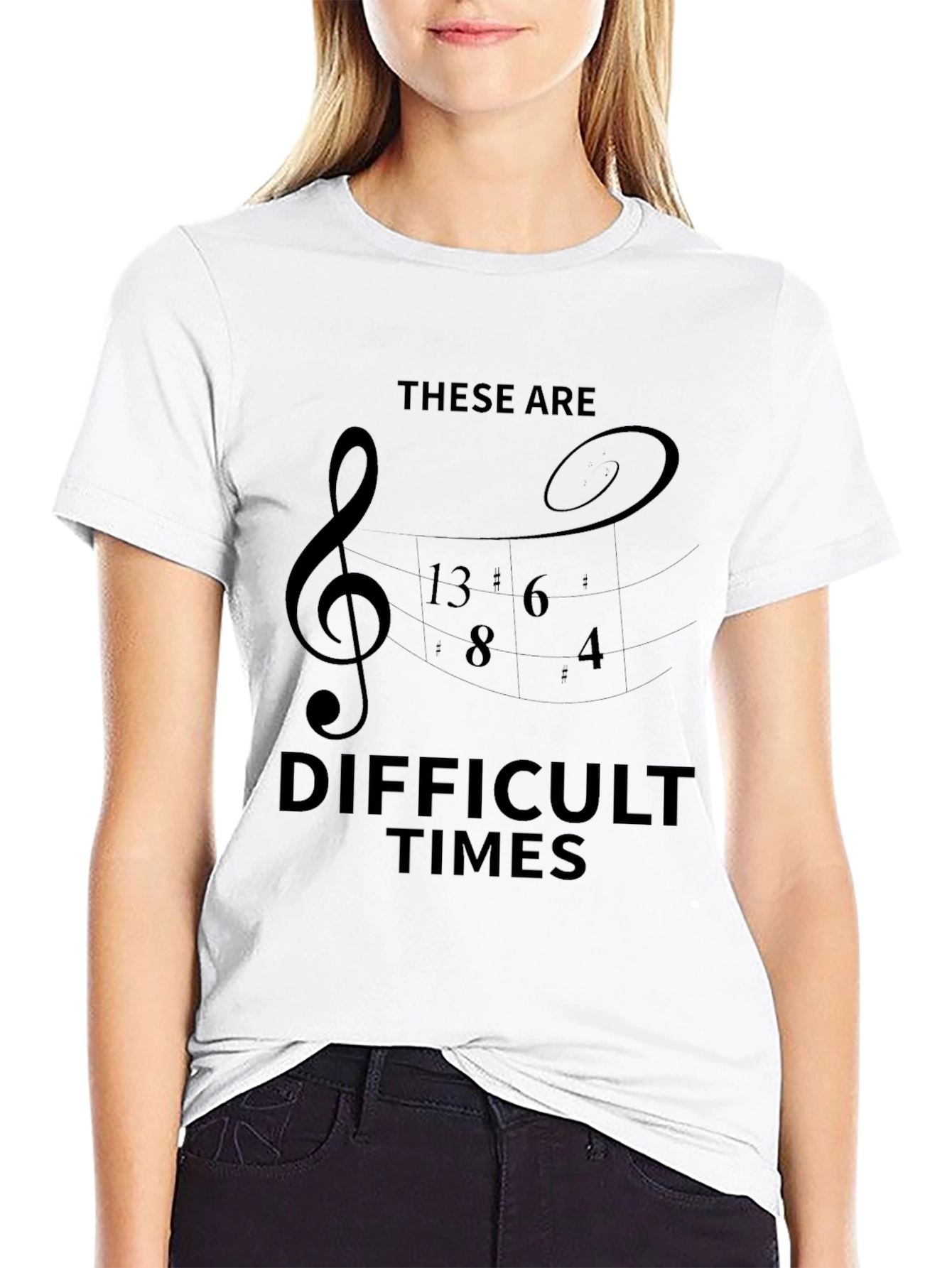 Difficult Times Music Note T-Shirt