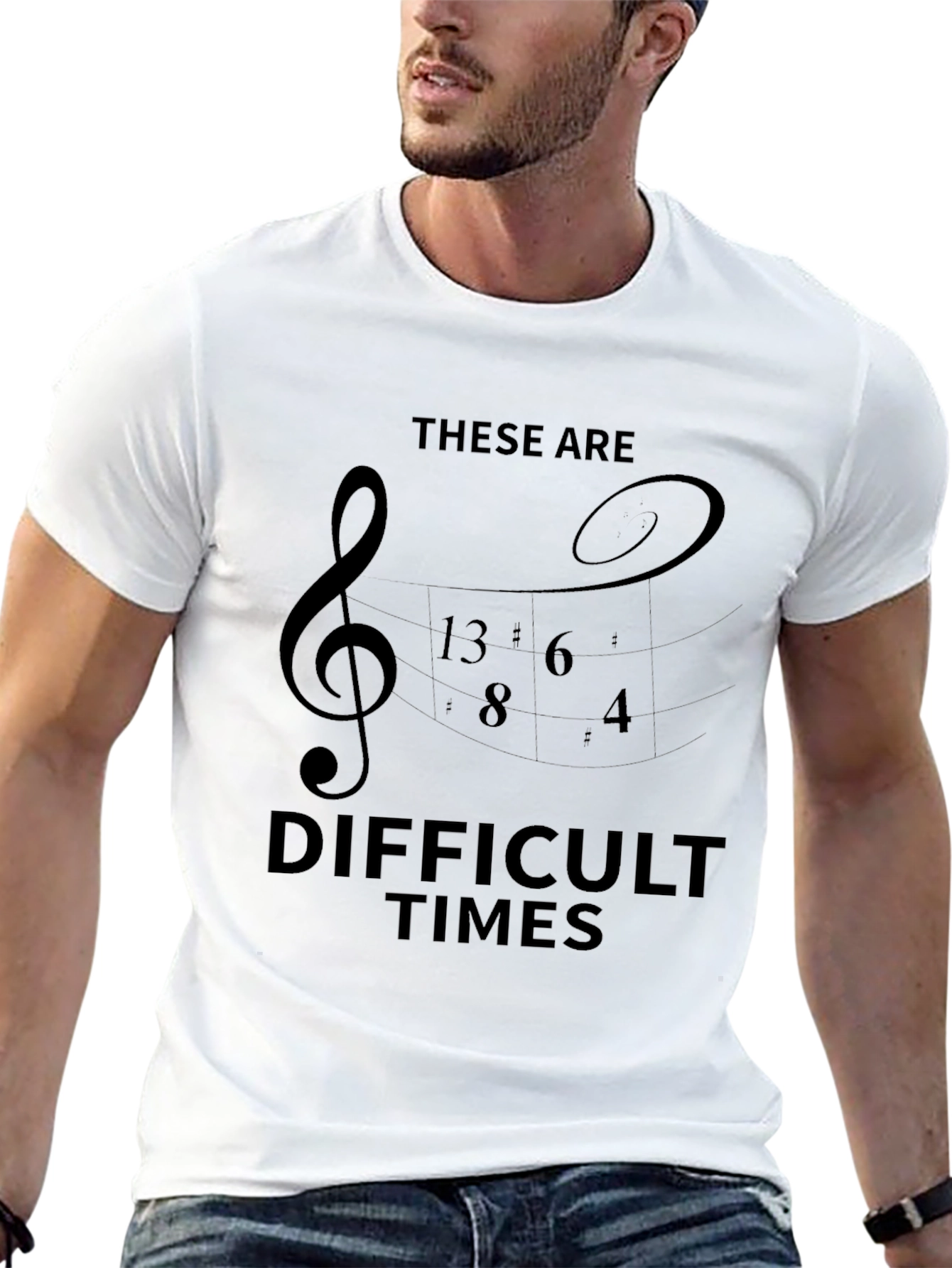Difficult Times Music Note T-Shirt