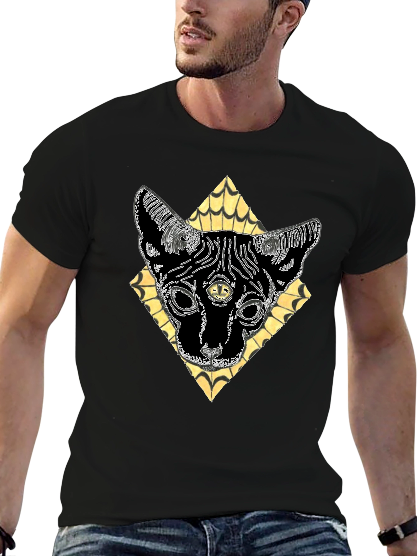 Mystic Cat T-Shirt - Third Eye Feline Design