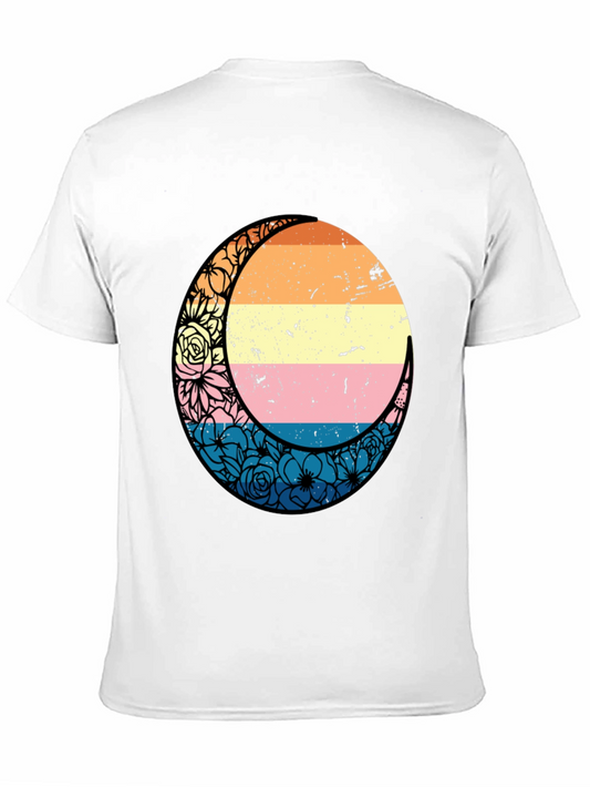Floral Crescent Moon T-Shirt