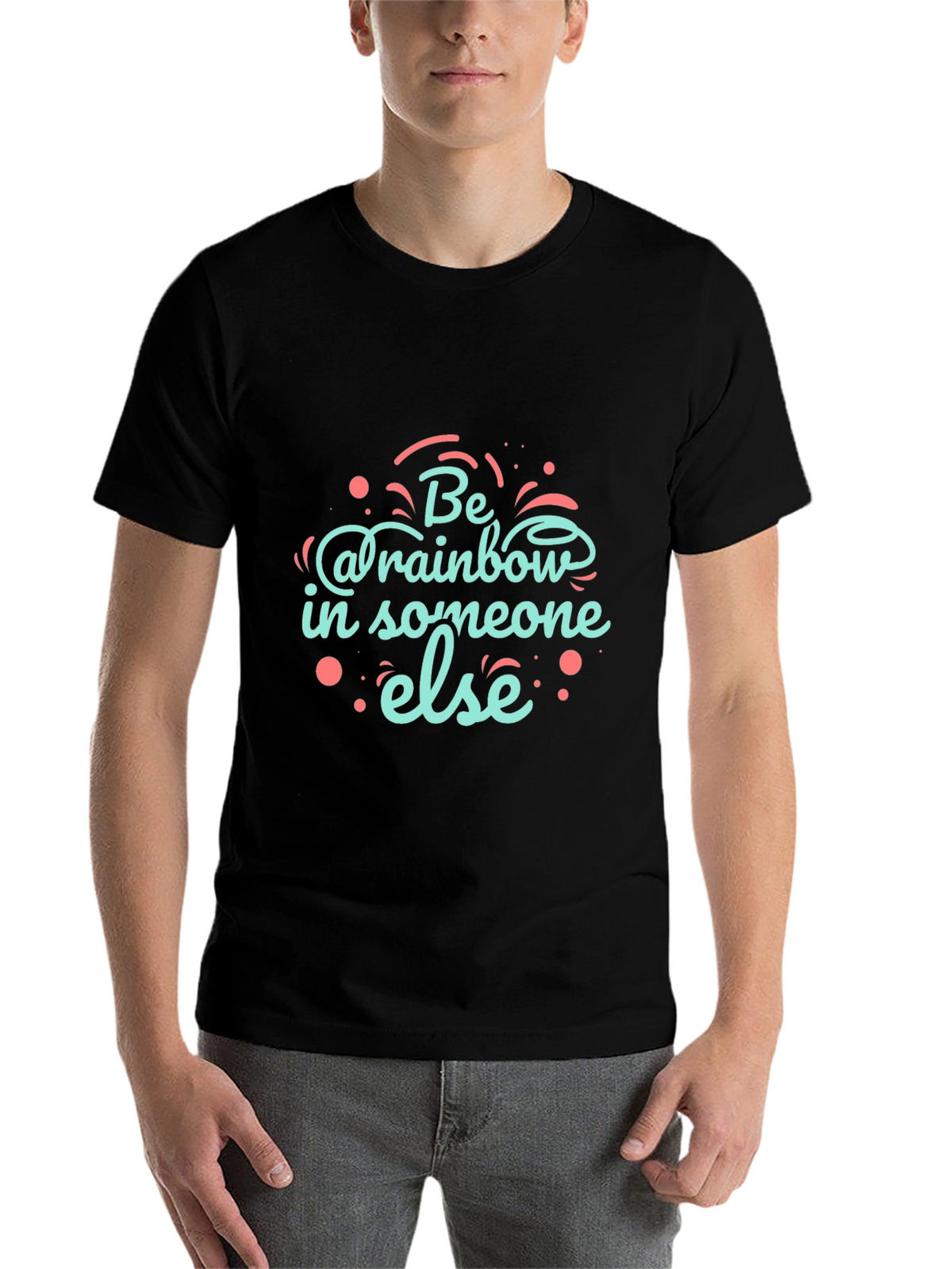Be a Rainbow Graphic T-Shirt - Positive Vibes