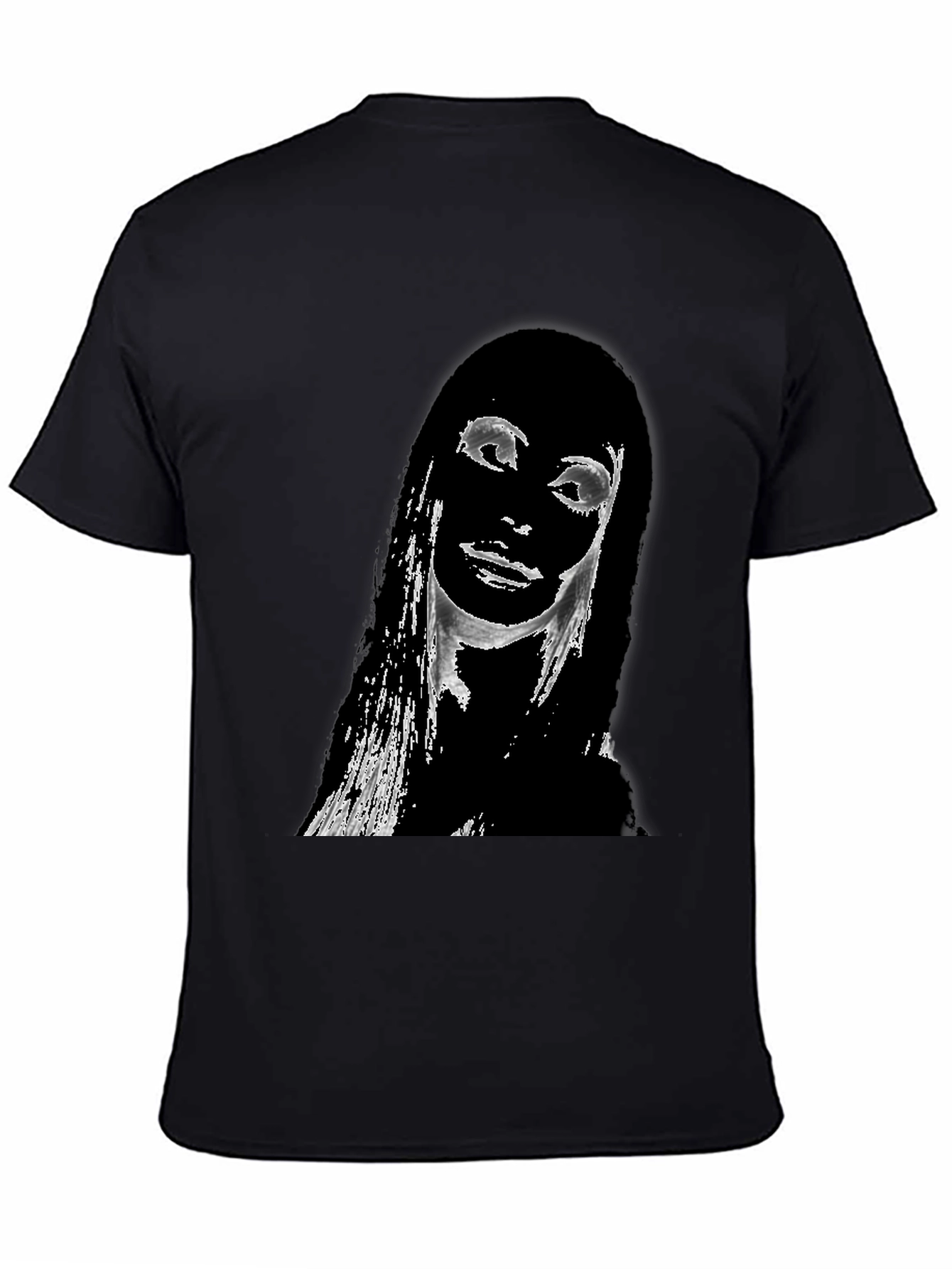 Edgy Portrait Graphic T-Shirt - Unisex Black Tee