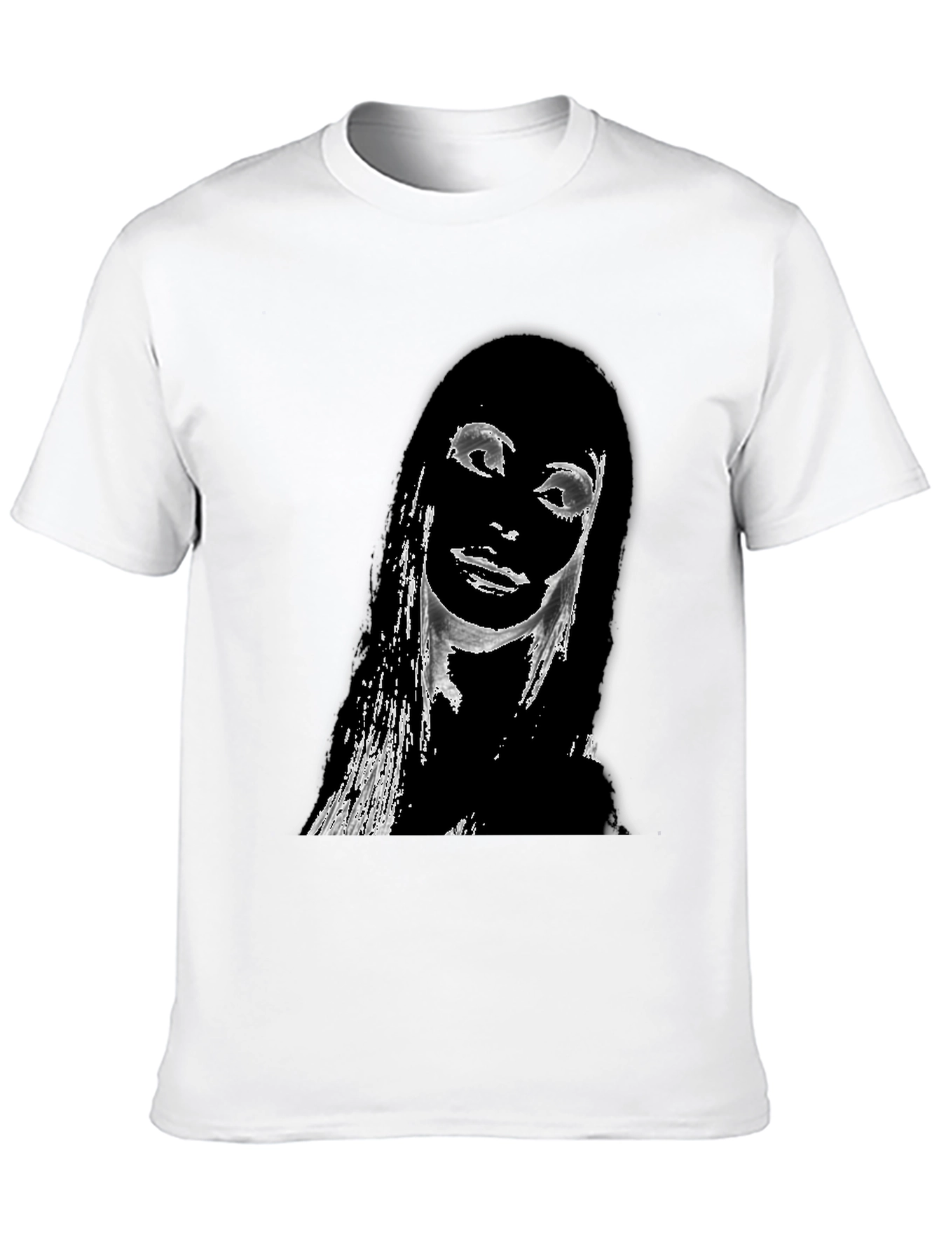 Edgy Portrait Graphic T-Shirt - Unisex Black Tee