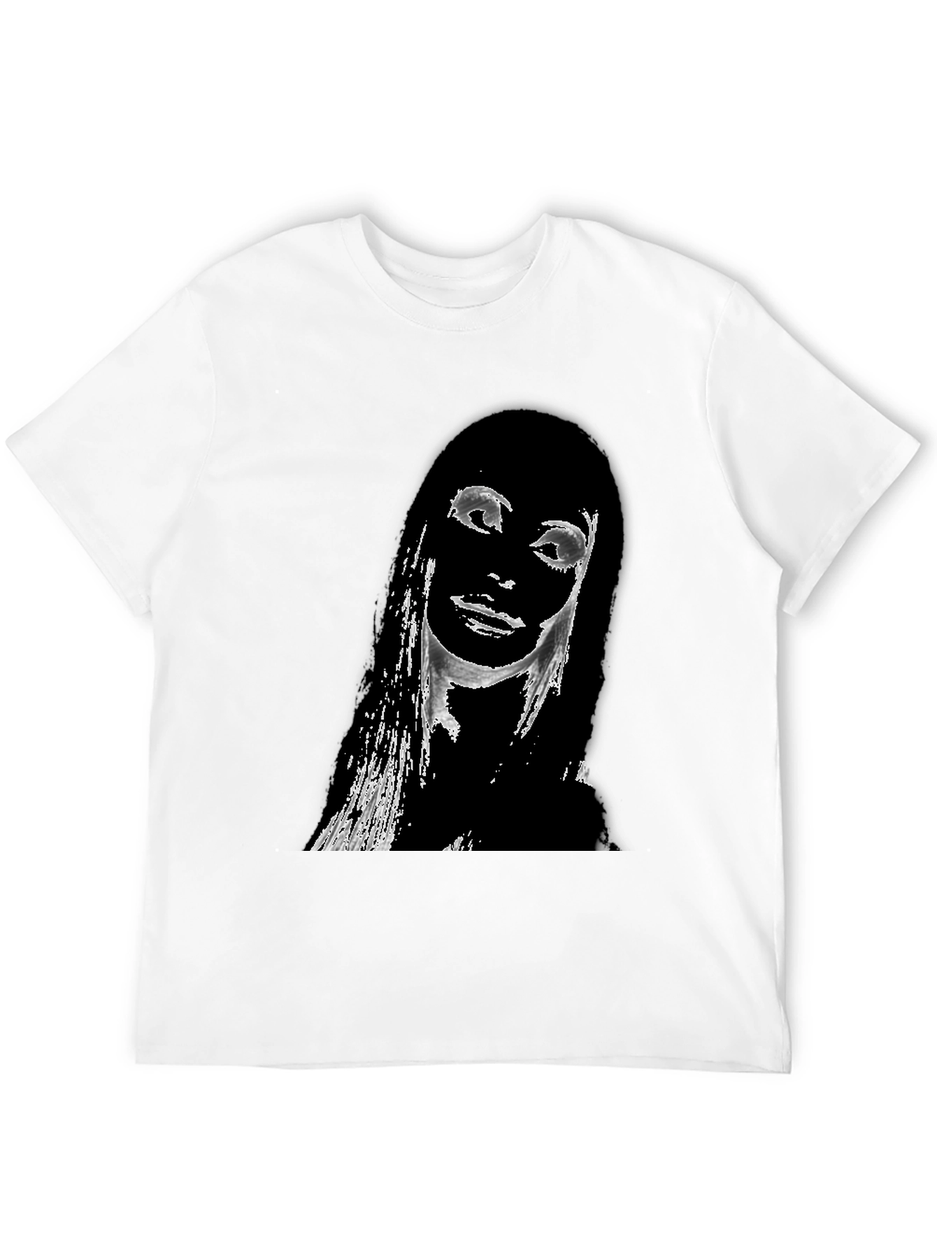 Edgy Portrait Graphic T-Shirt - Unisex Black Tee