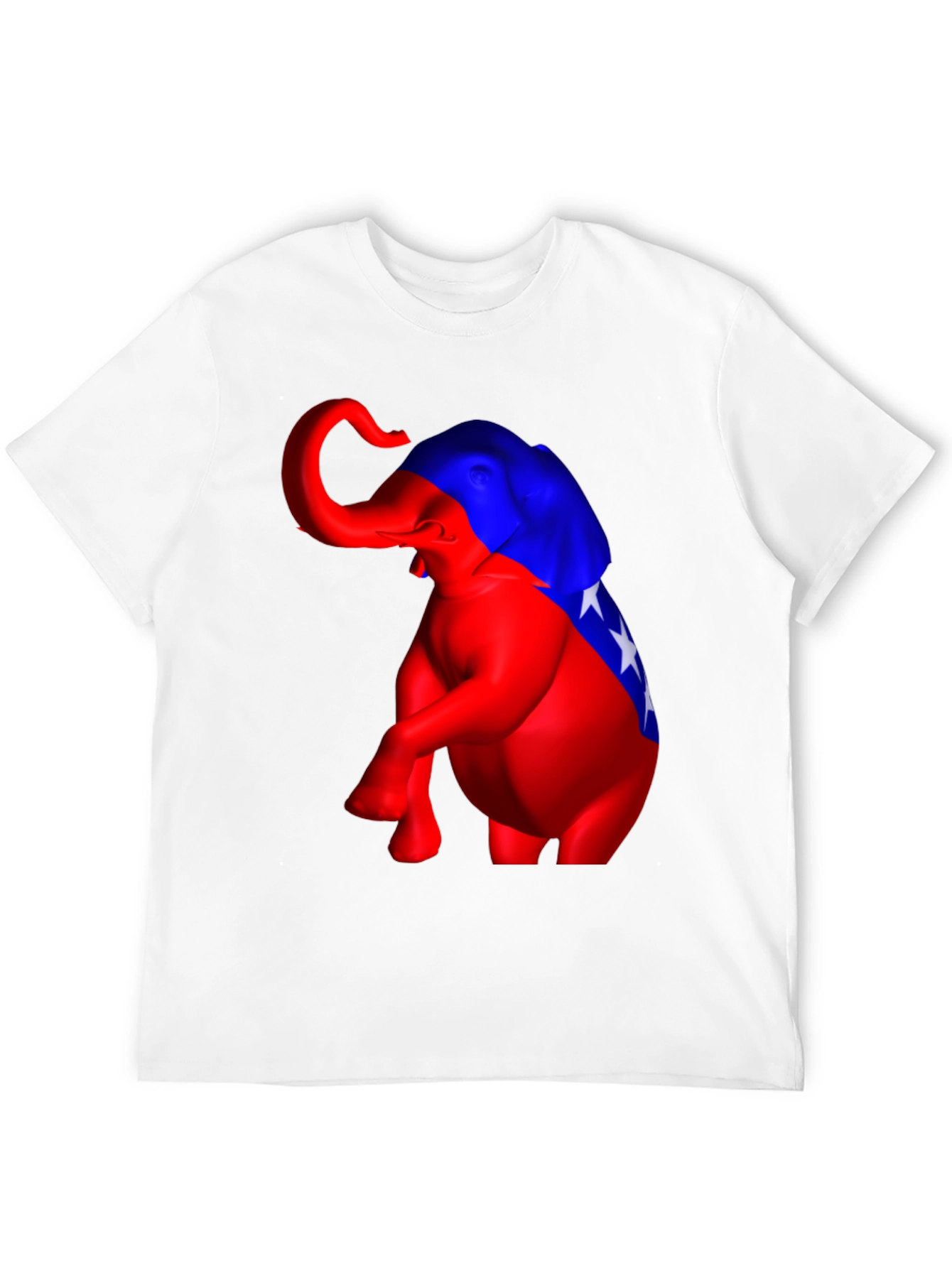 Political Elephant Graphic Tee - Black Cotton Blend