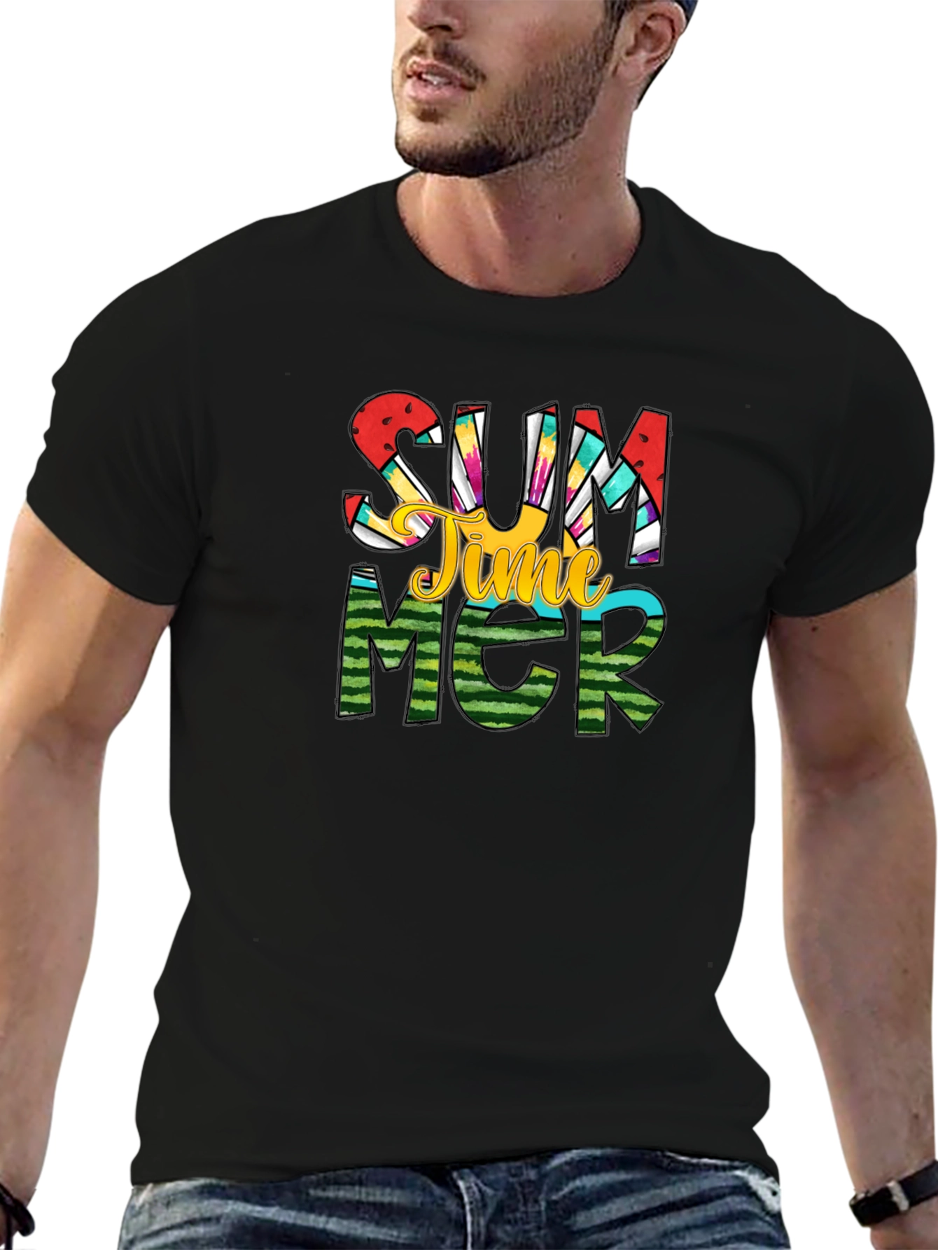 Summer Time Graphic Tee - Black