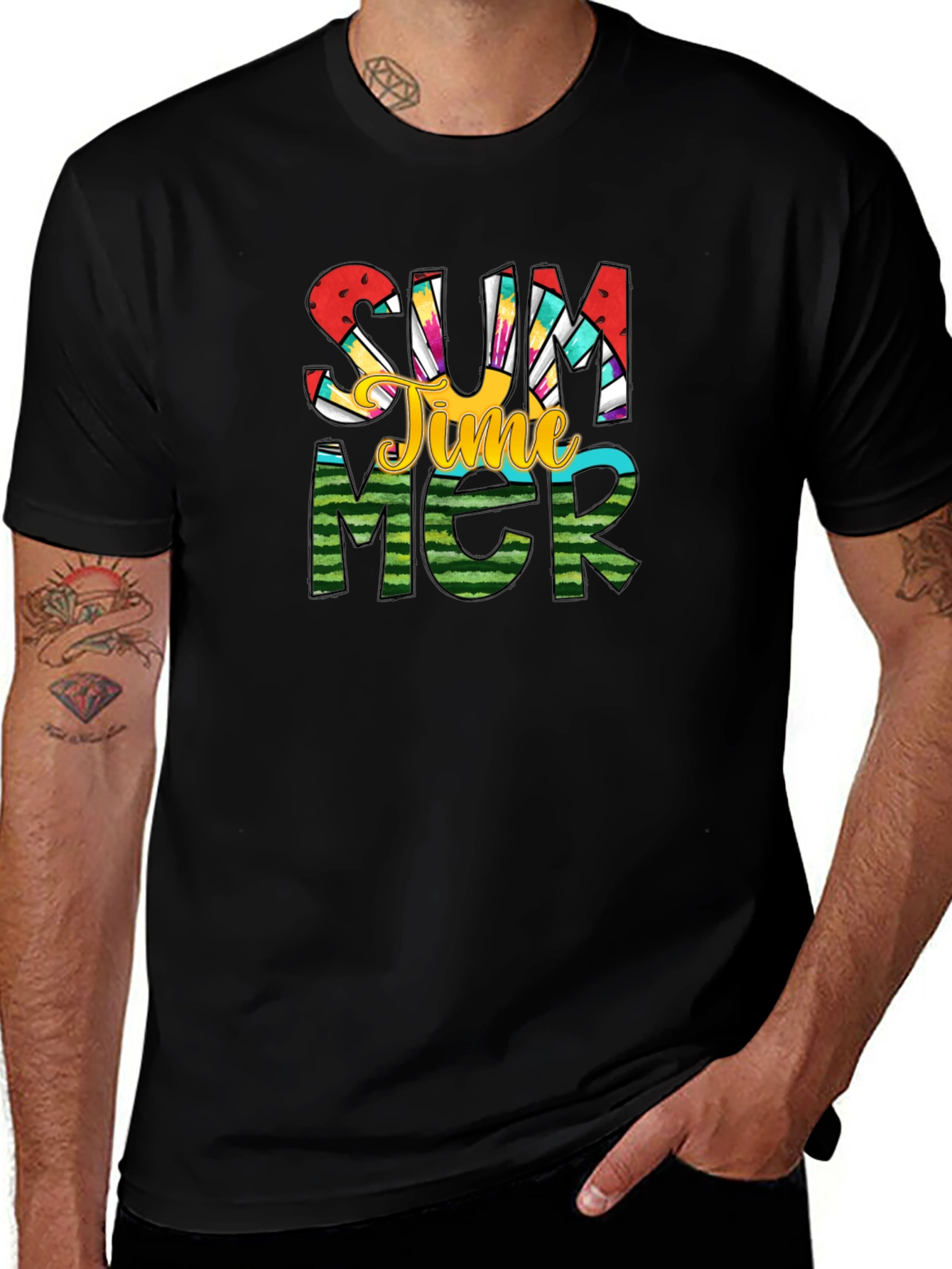 Summer Time Graphic Tee - Black