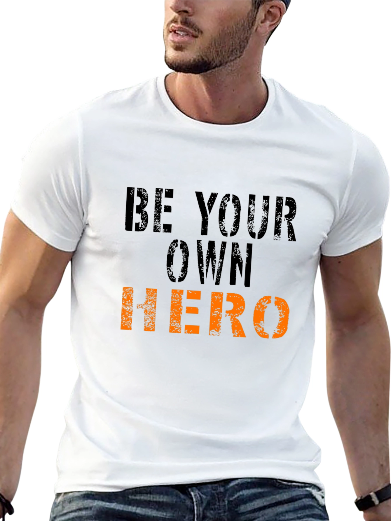 Be Your Own Hero Mens Black T-Shirt