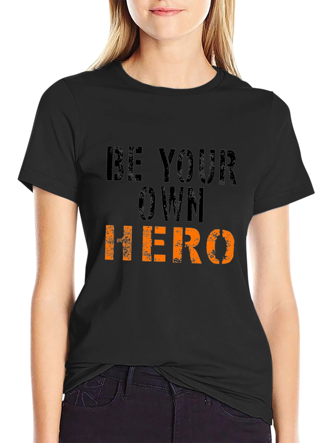 Be Your Own Hero Mens Black T-Shirt