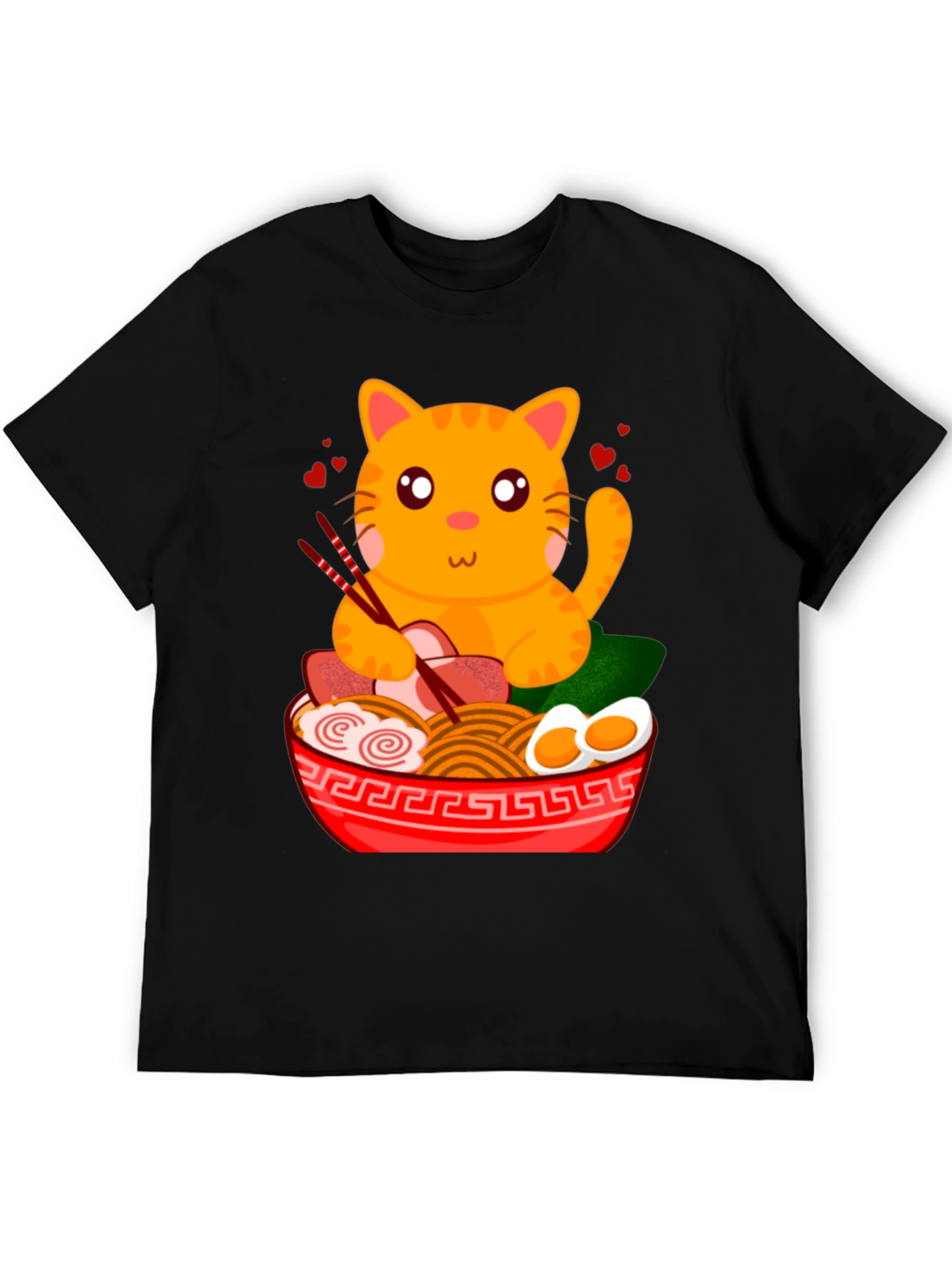 Cute Cat Ramen T-Shirt - Anime Style