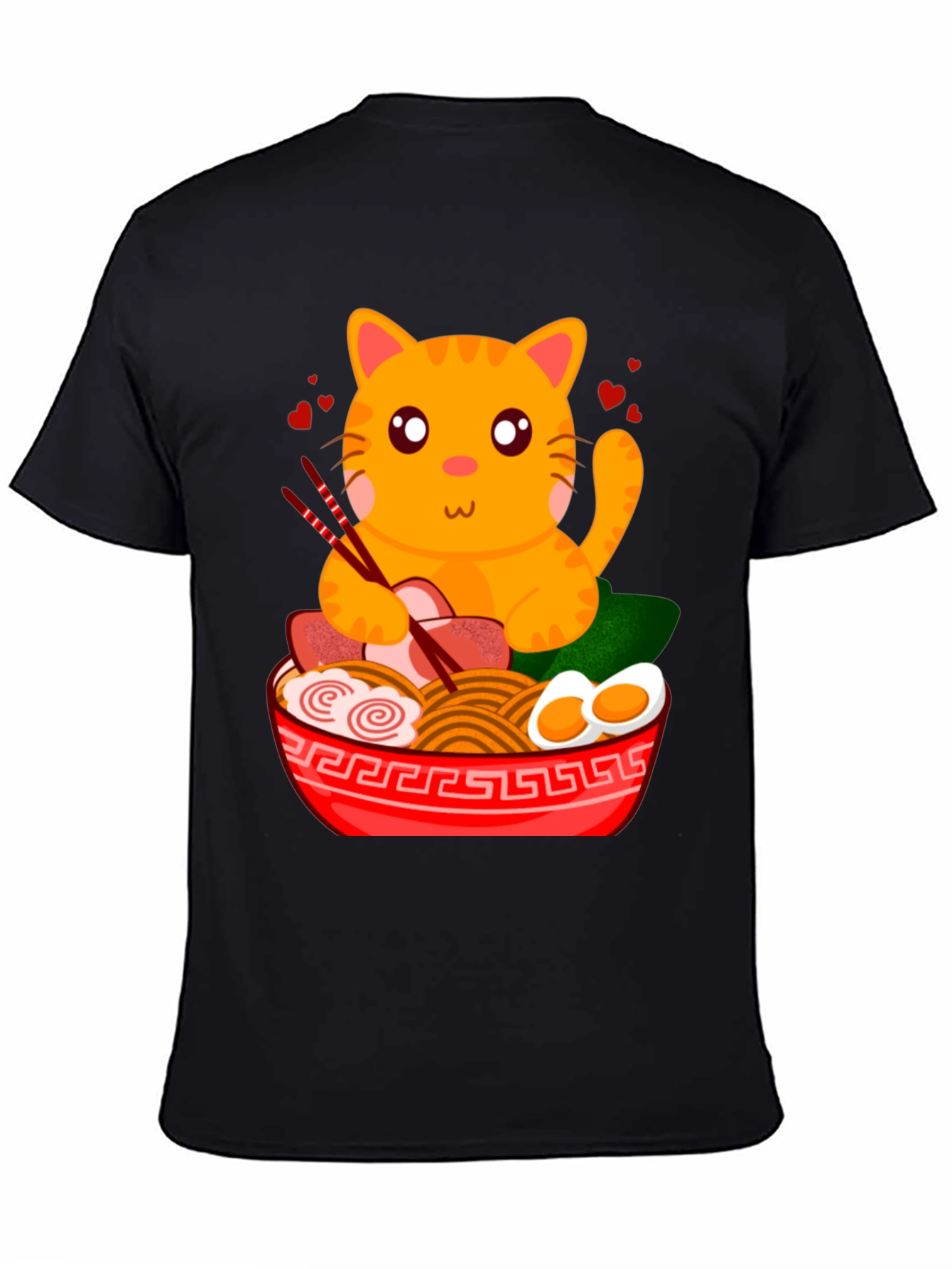 Cute Cat Ramen T-Shirt - Anime Style