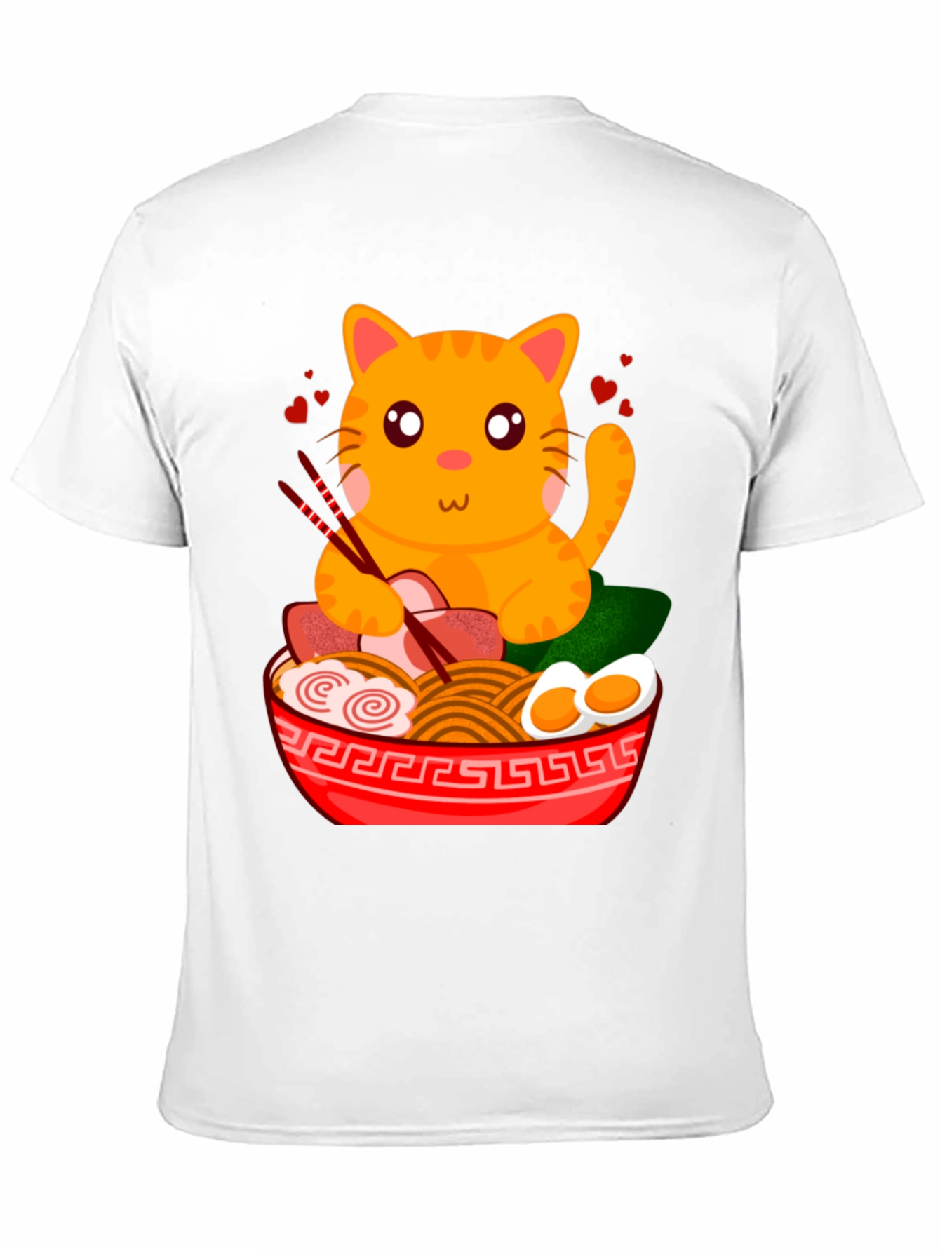 Cute Cat Ramen T-Shirt - Anime Style
