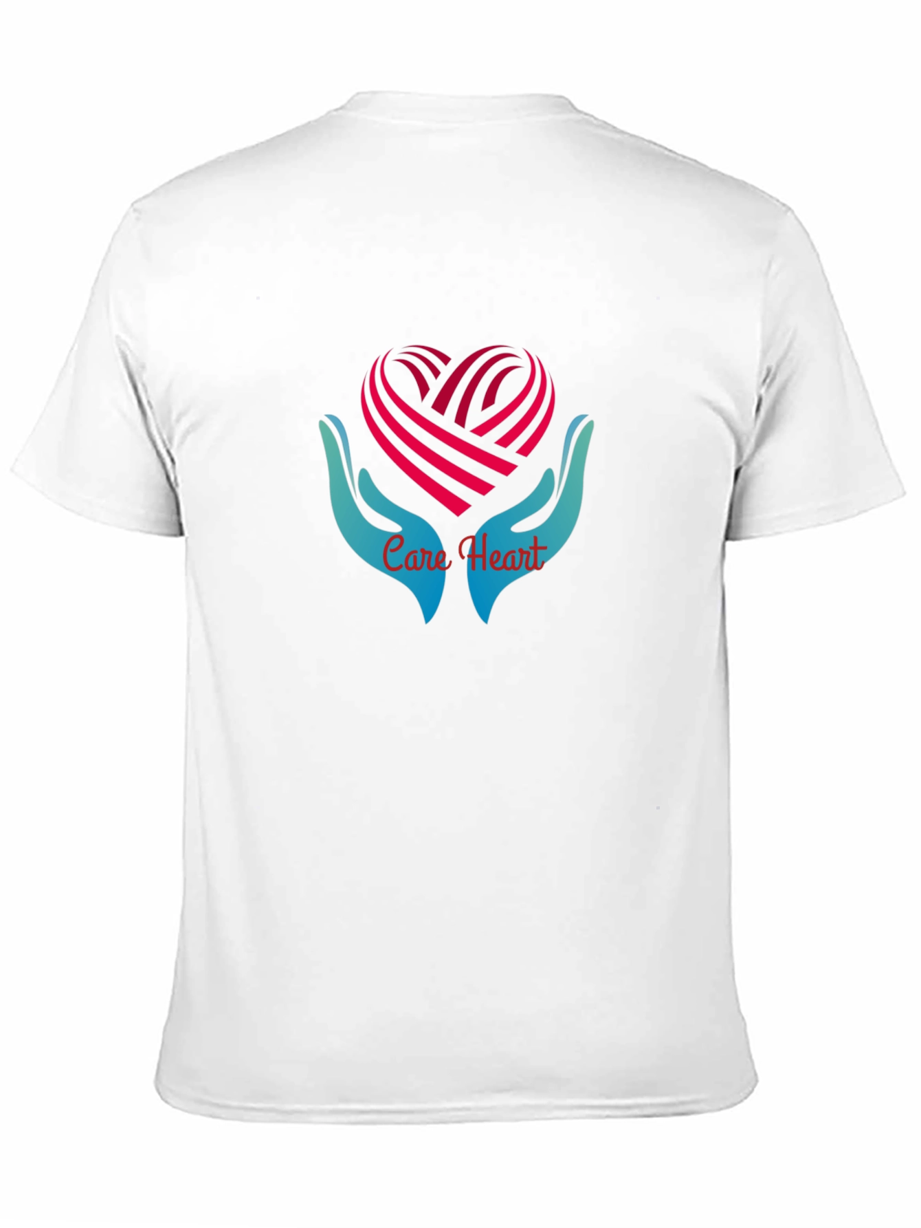 Care Heart Graphic Tee - Soft Black Cotton Shirt