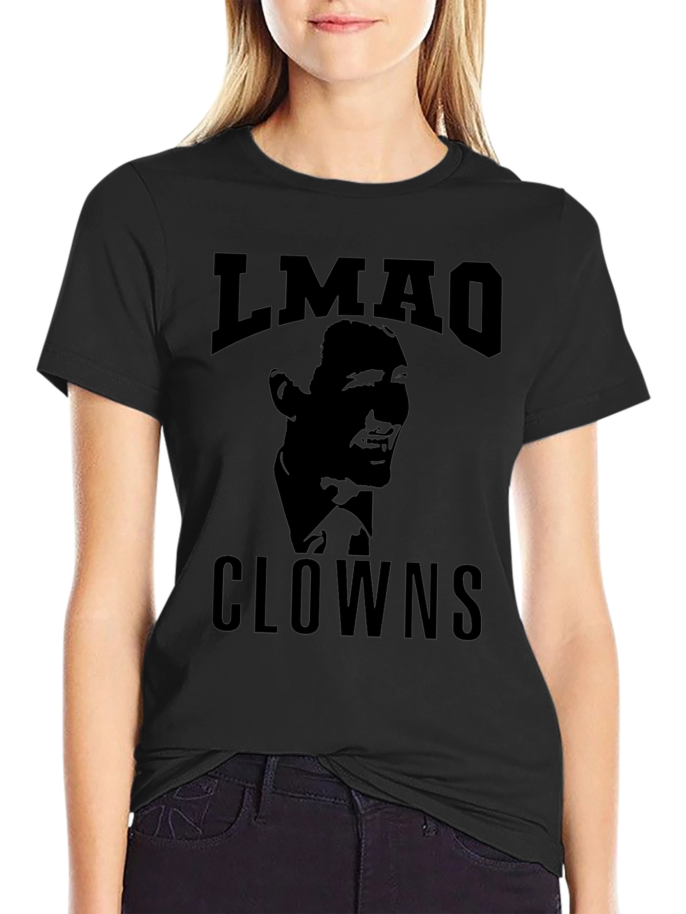 LMAO Clowns Graphic Tee - Black Cotton Blend