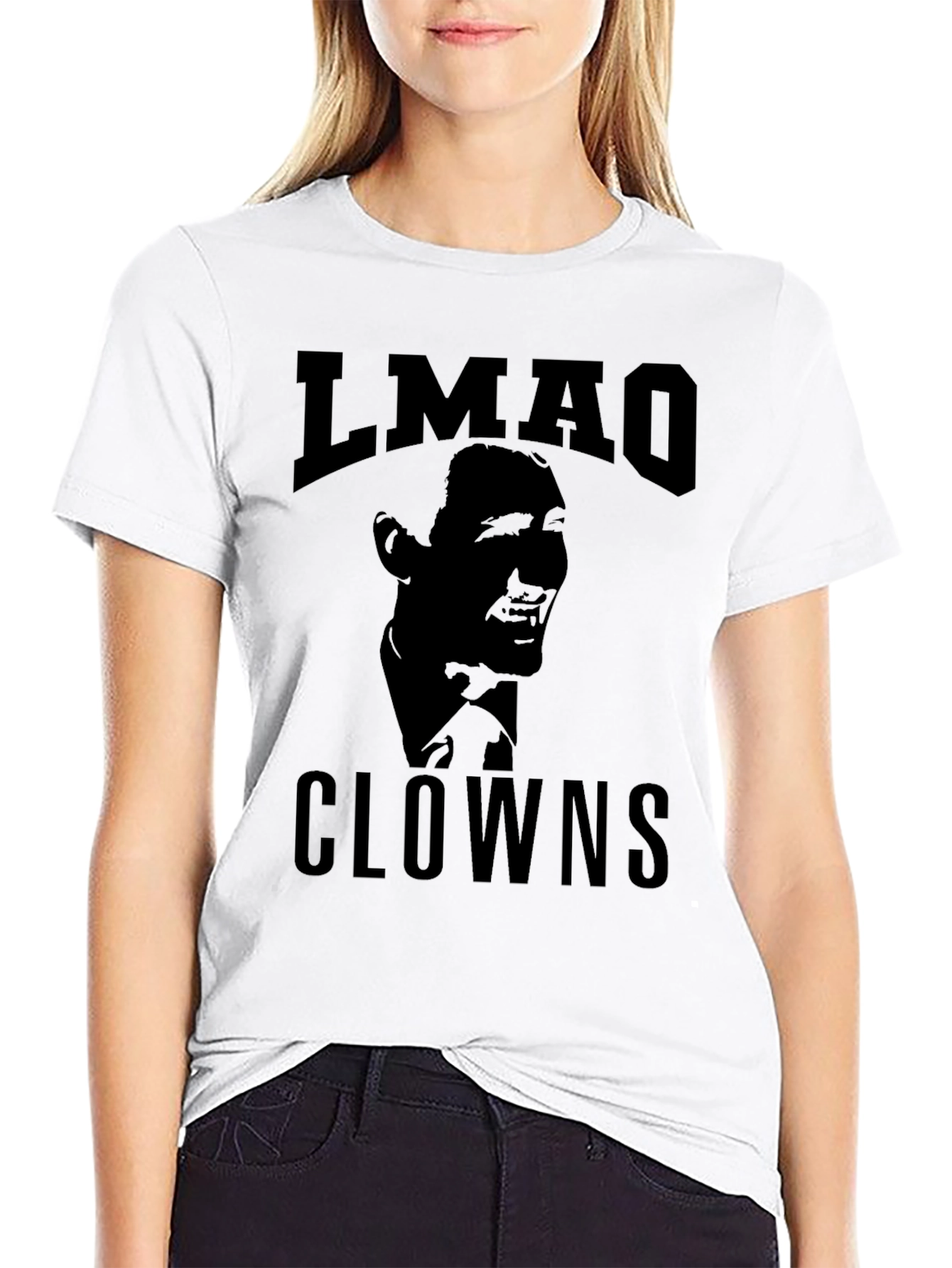 LMAO Clowns Graphic Tee - Black Cotton Blend