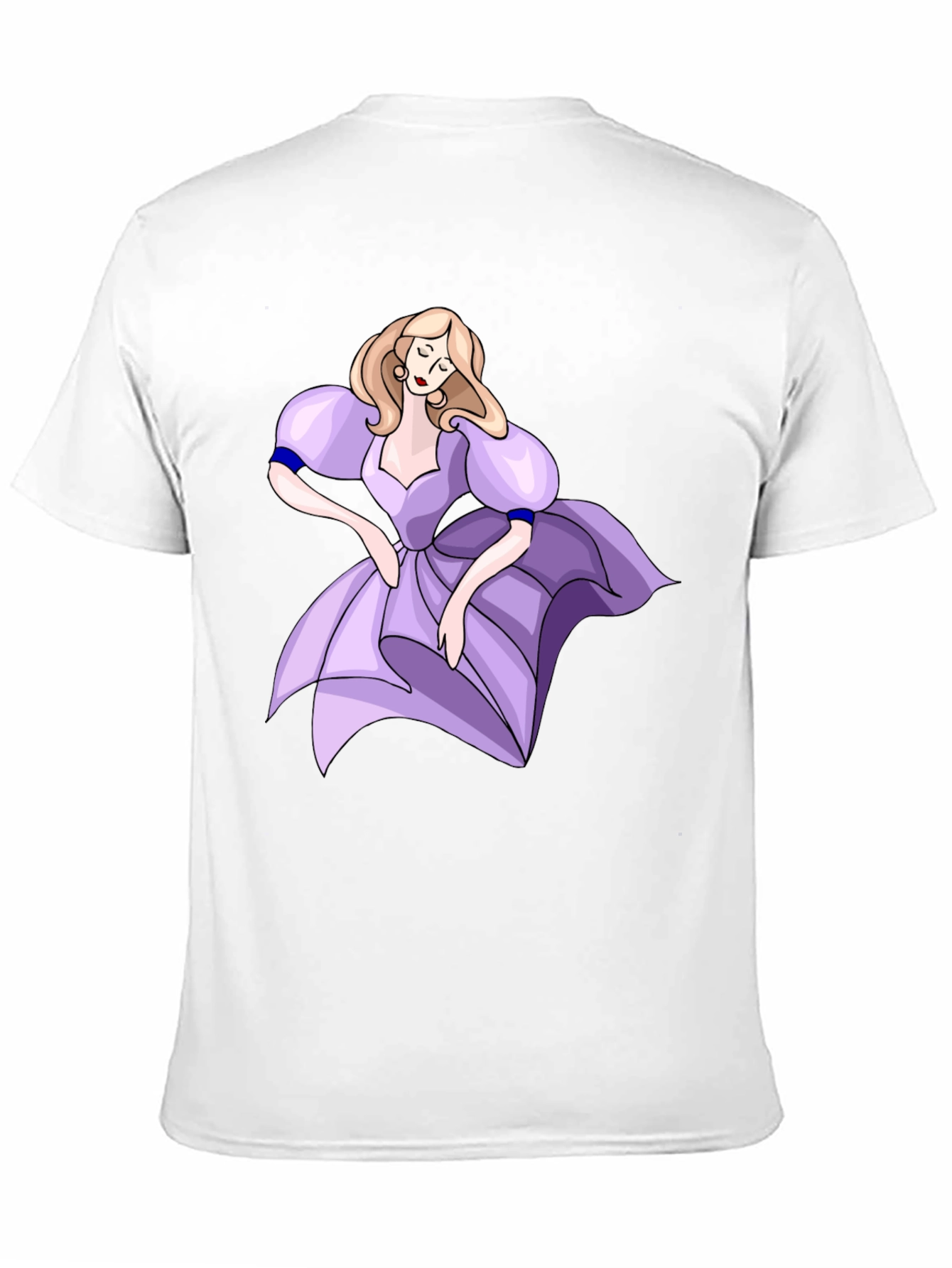 Cartoon Princess Black T-Shirt
