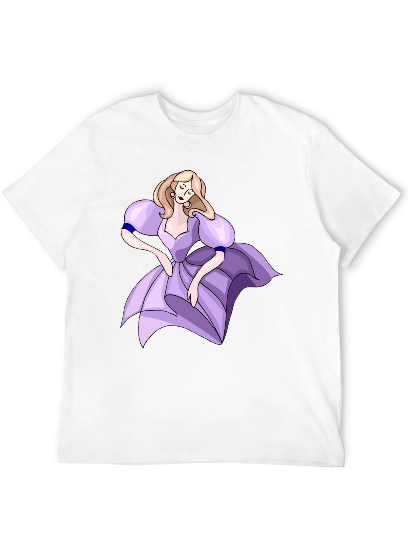 Cartoon Princess Black T-Shirt