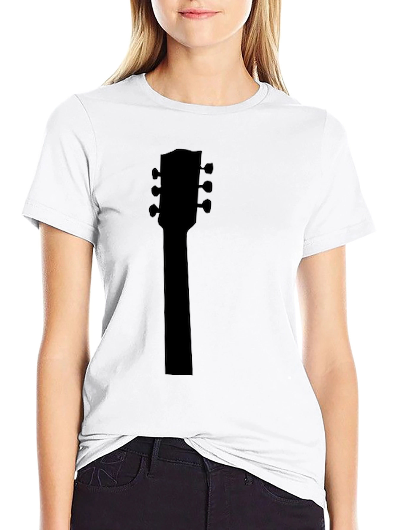 Guitar Headstock Black T-Shirt